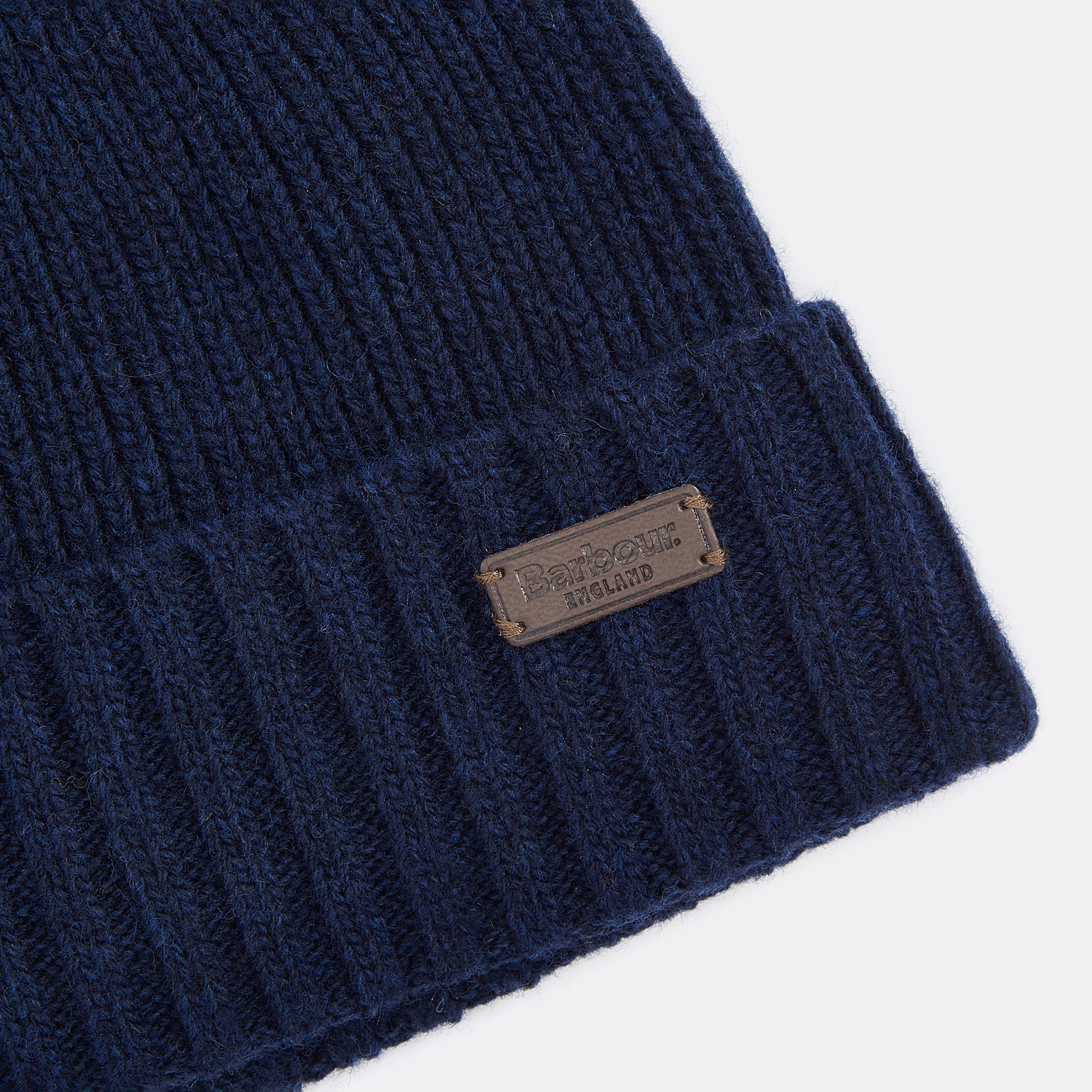 Navy - Barbour - Carlton Wool Mix Beanie and Gloves Gift Set - 3