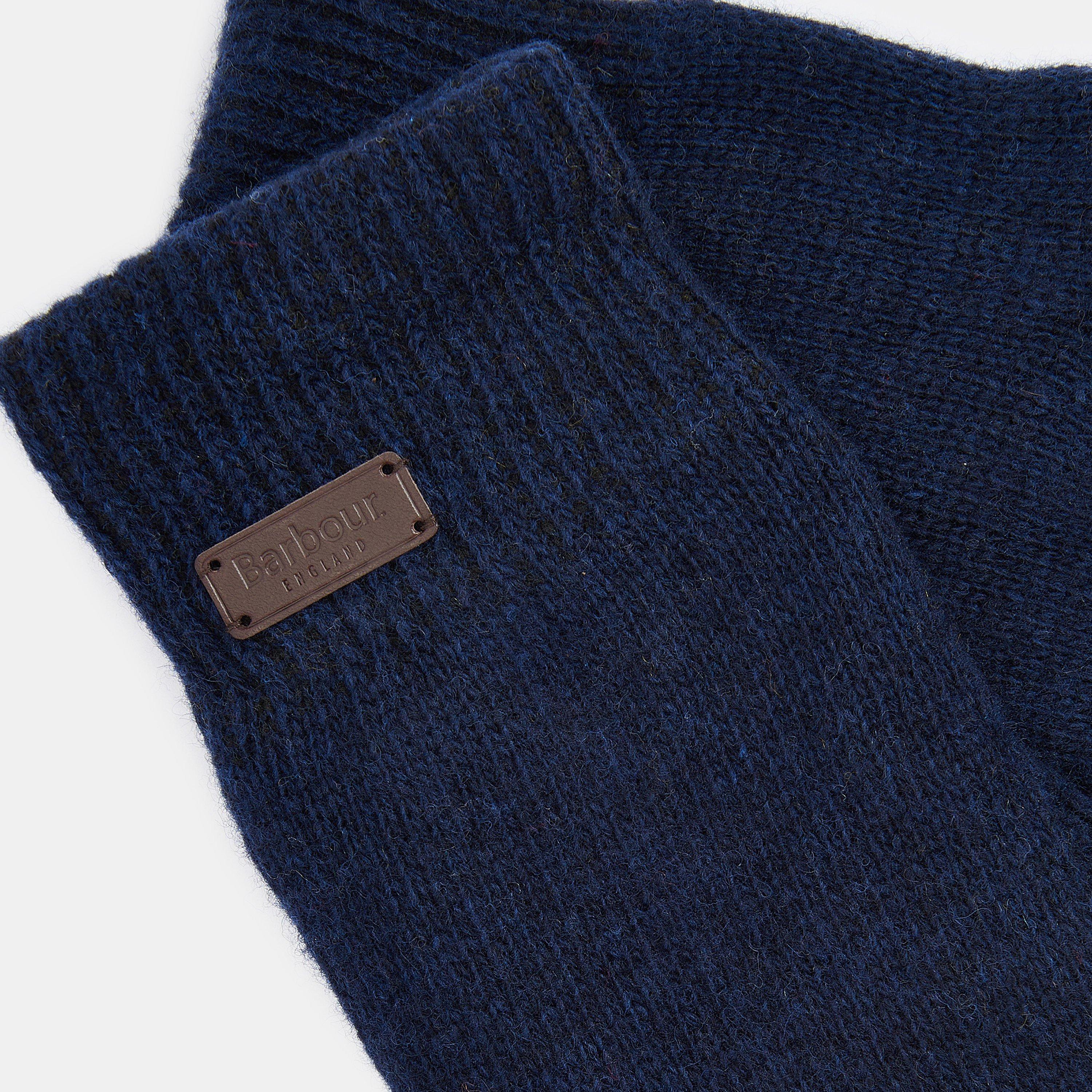 Navy - Barbour - Carlton Wool Mix Beanie and Gloves Gift Set - 5