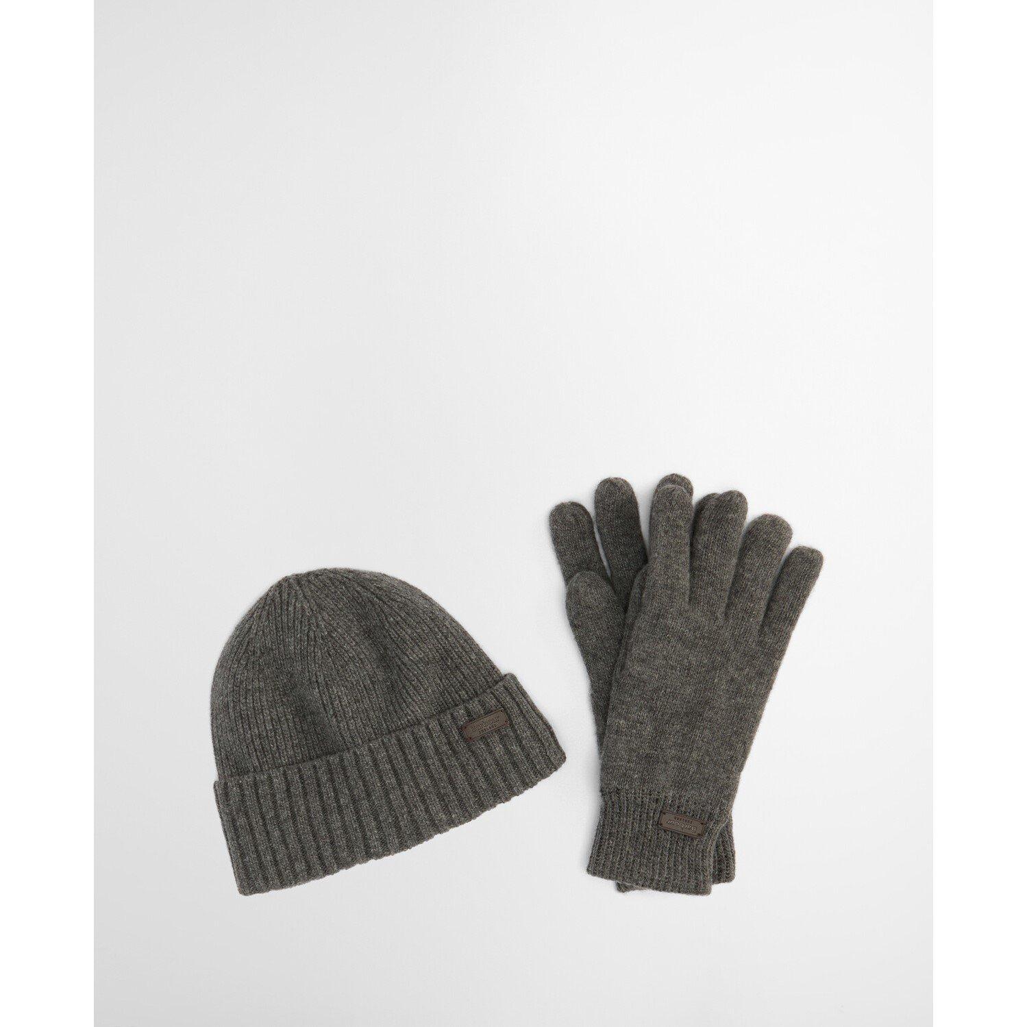 Barbour Carlton Wool Mix Beanie and Gloves Gift Set