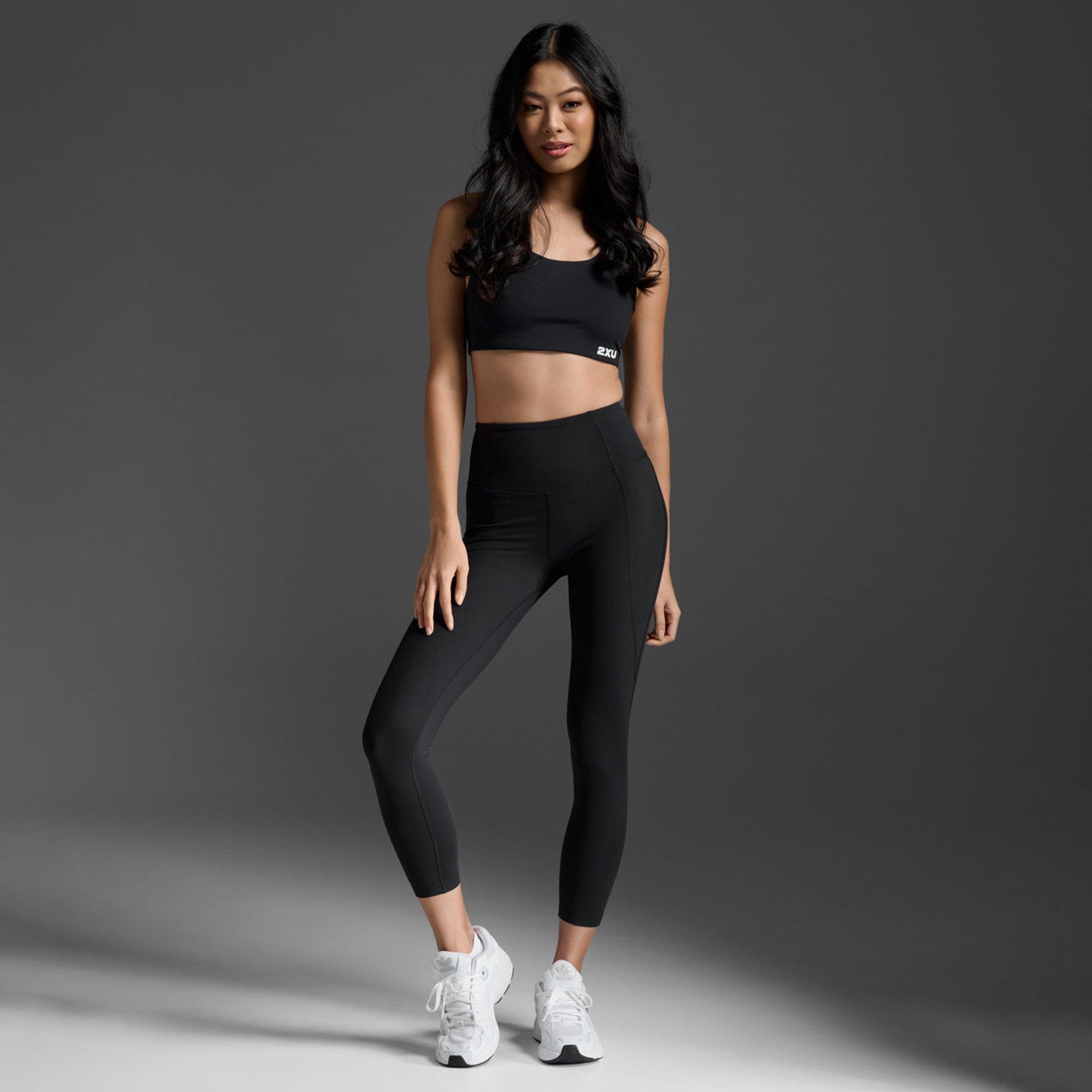 Black/Black - 2XU - High Rise Compression 7/8 Leggings Womens - 3