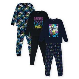 Firetrap Kids Boys 3 Pack Gaming Pyjama Set