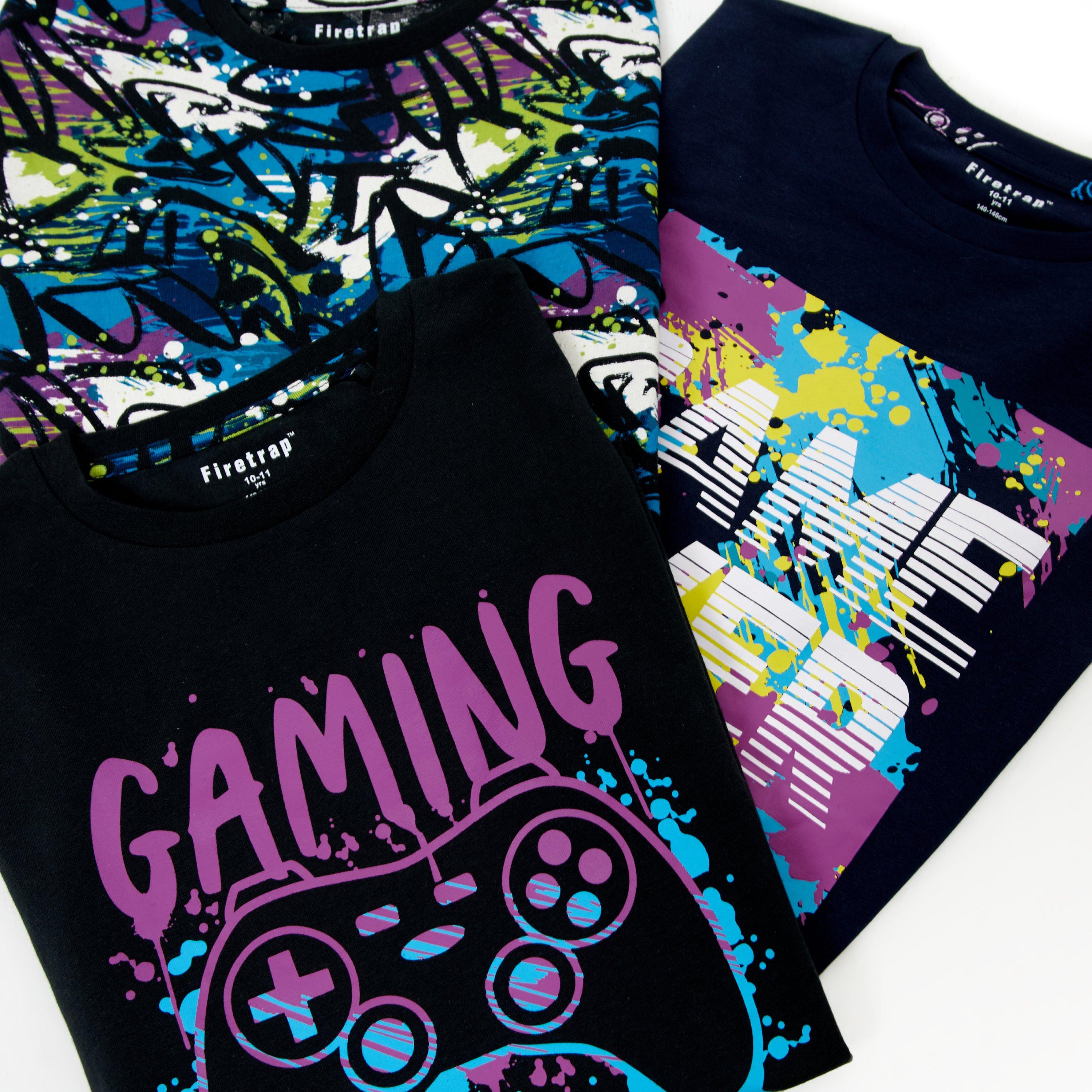 Sort/Multi - Firetrap - Kids' Gaming Long-Sleeve Pyjama Sets - 14