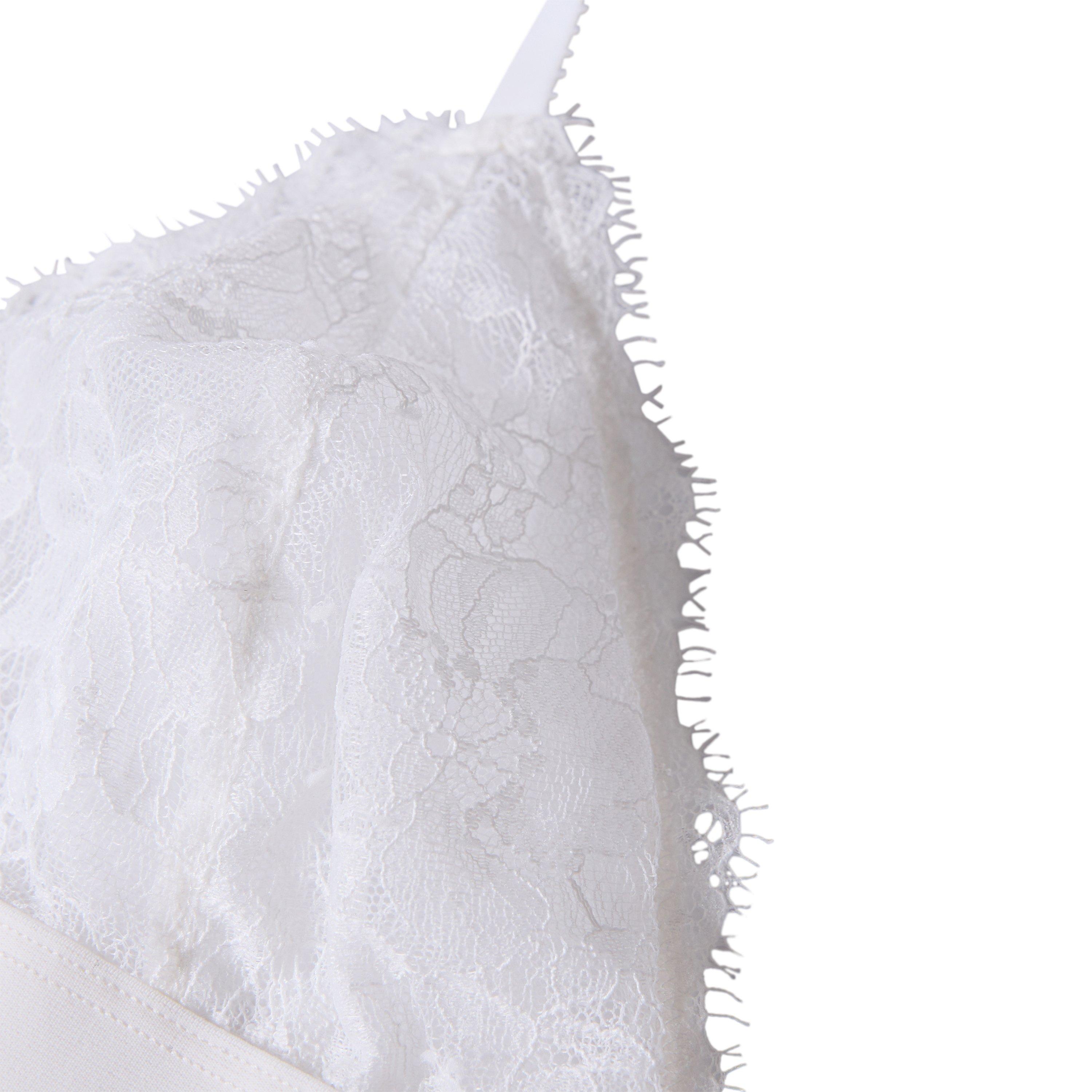 Ecru - Polo Ralph Lauren - Women's Lace Non Wired Triangle Bralette - 5