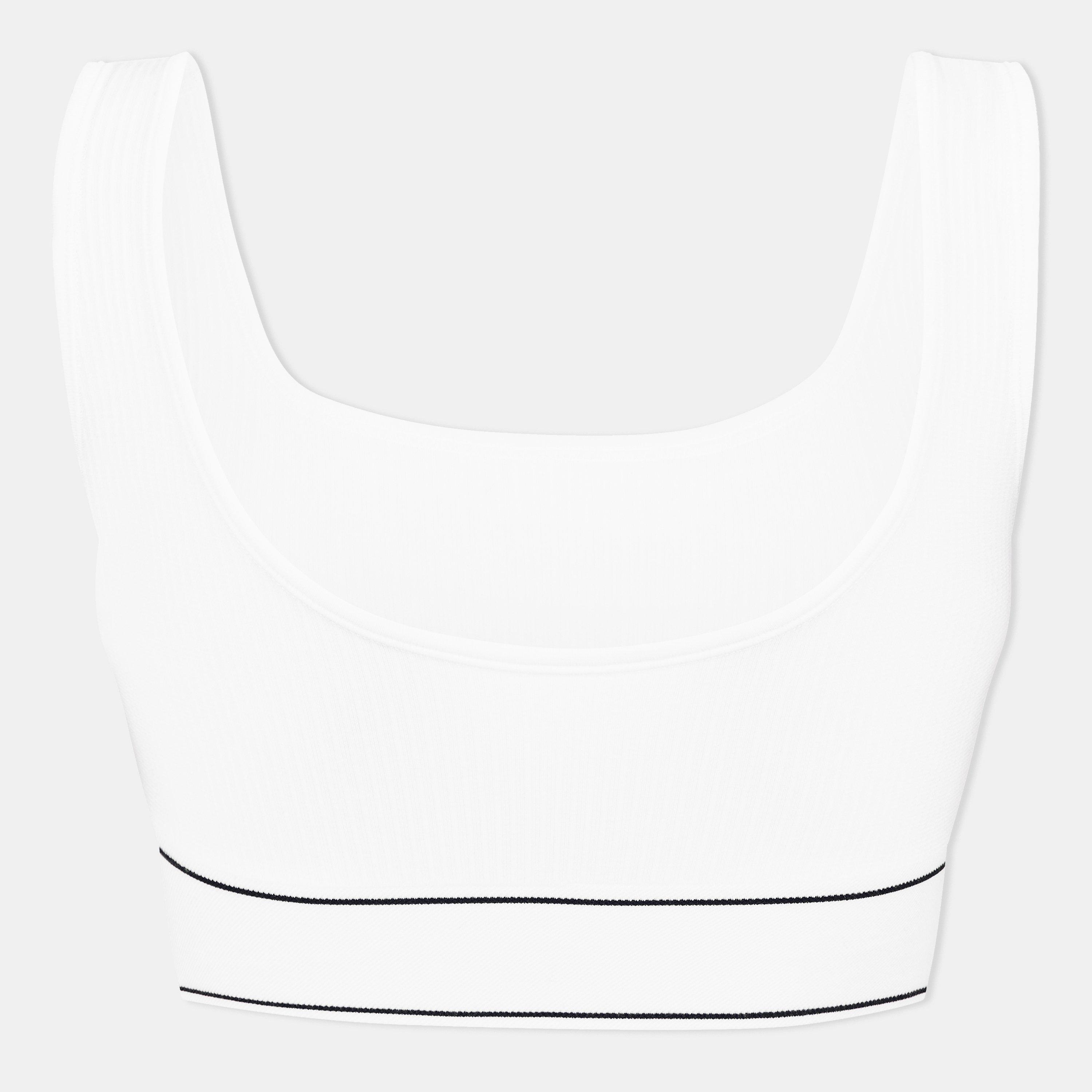 White Cloud - Polo Ralph Lauren - Womens Ribbed Scoop Bralette - 2