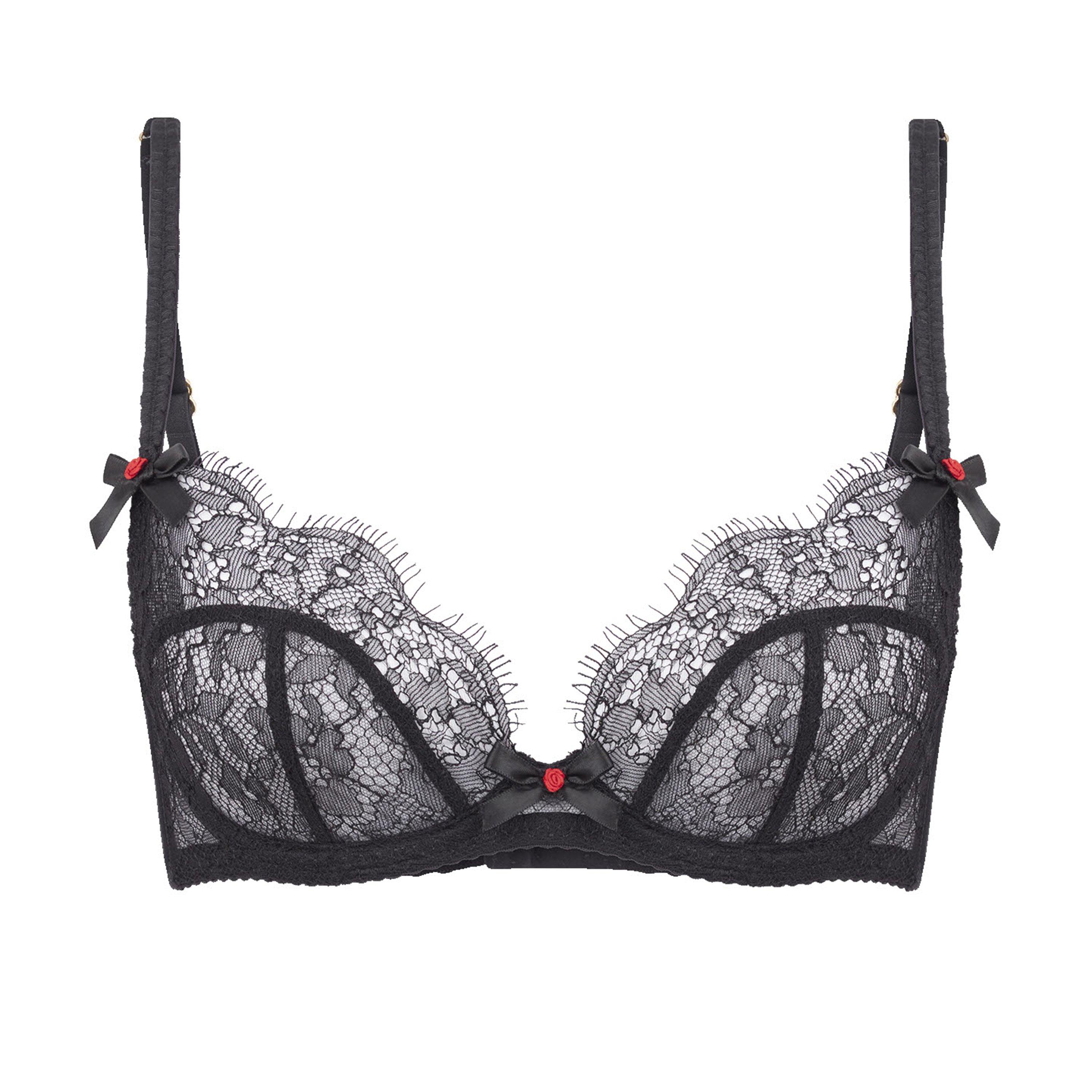Agent Provocateur Women's Lorna Lace Plunge Underwired Bra - Black - 32B