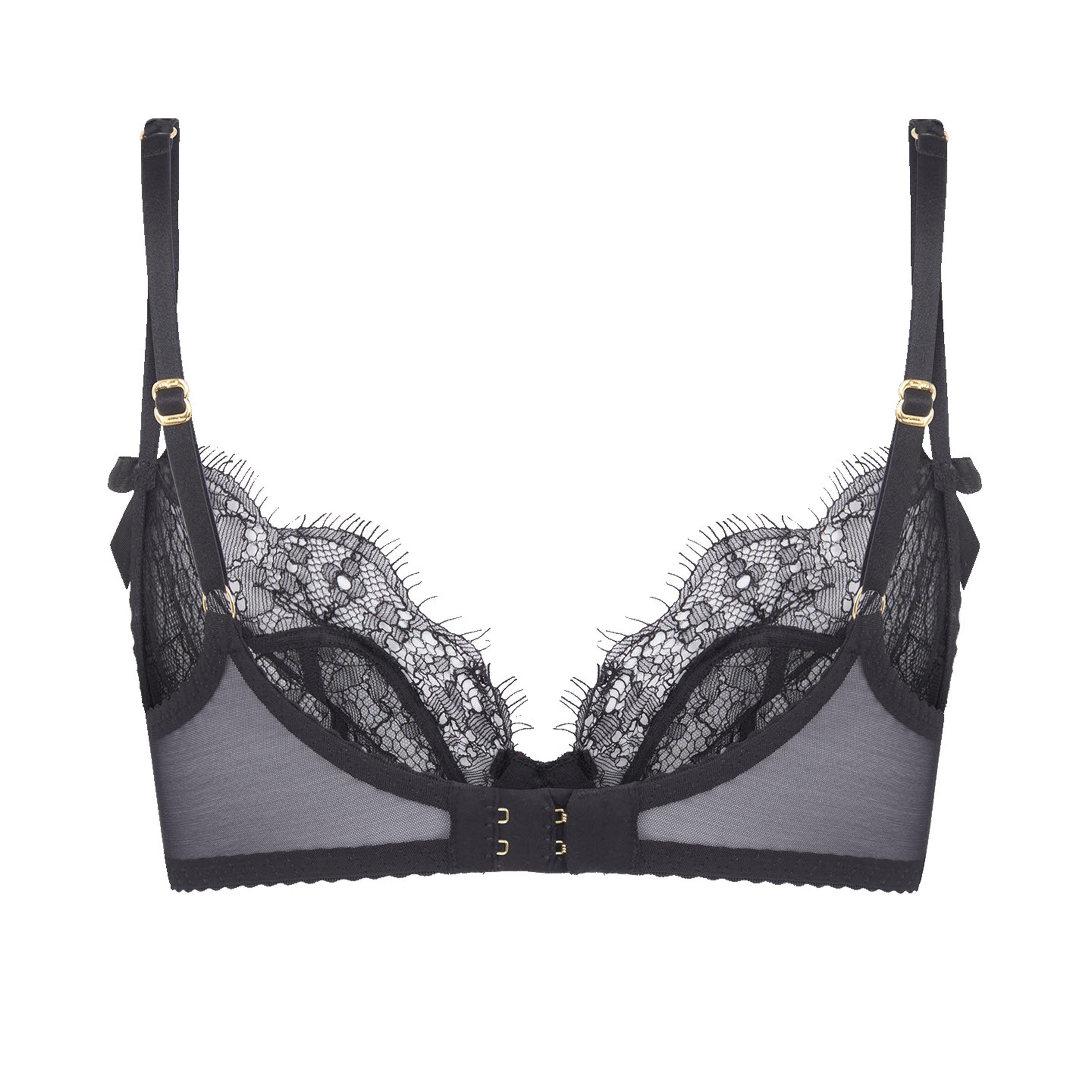 Black - Agent Provocateur - Lorna Lace Plunge Underwired Bra - 2