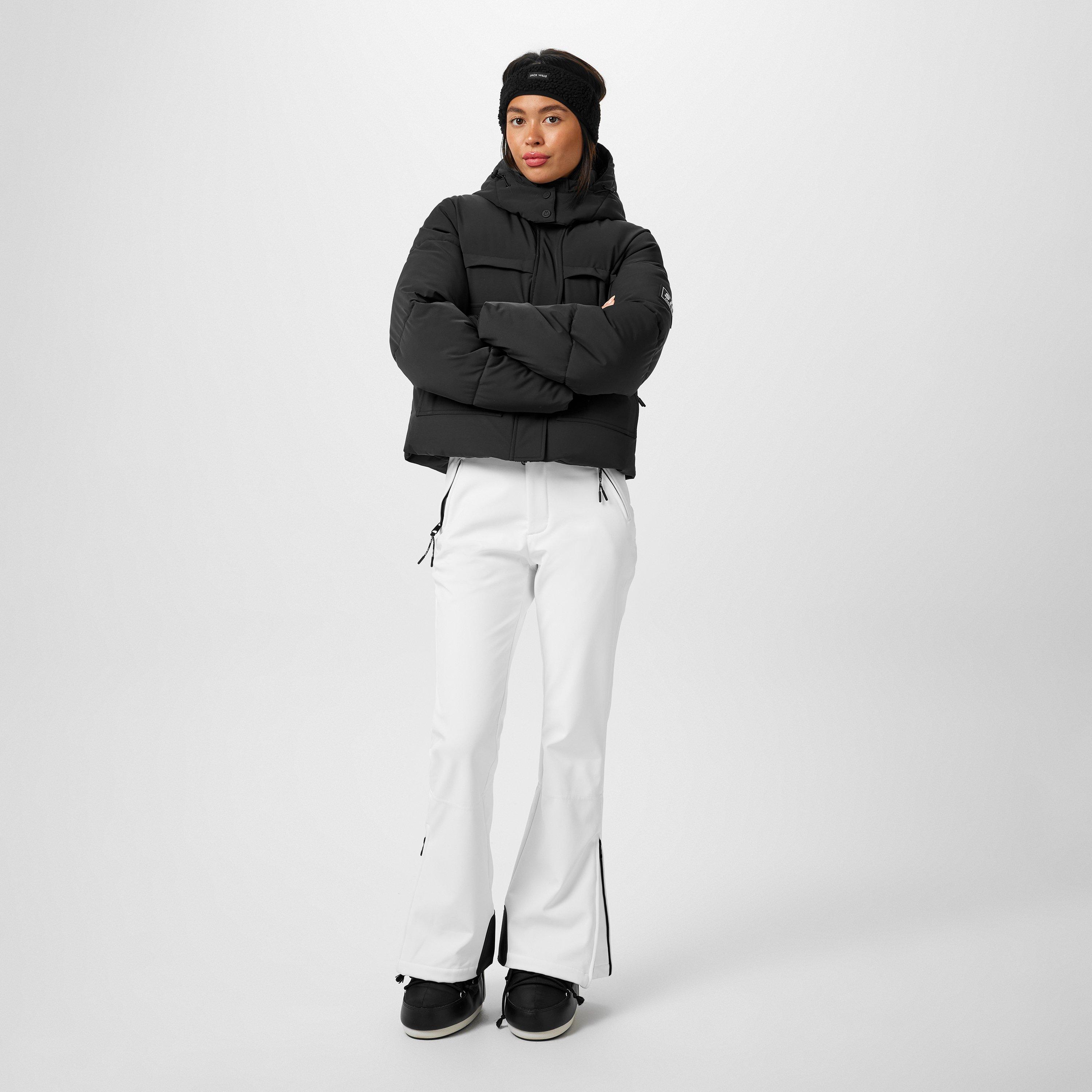 Black - Jack Wills - JW Cropped Puffer Ski Jacket - 4