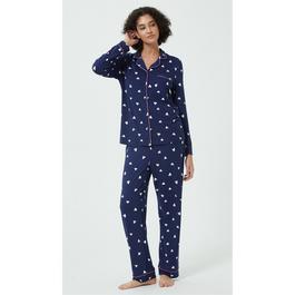 Linea Ladies Heart Soft Touch Button Through Pyjama Set