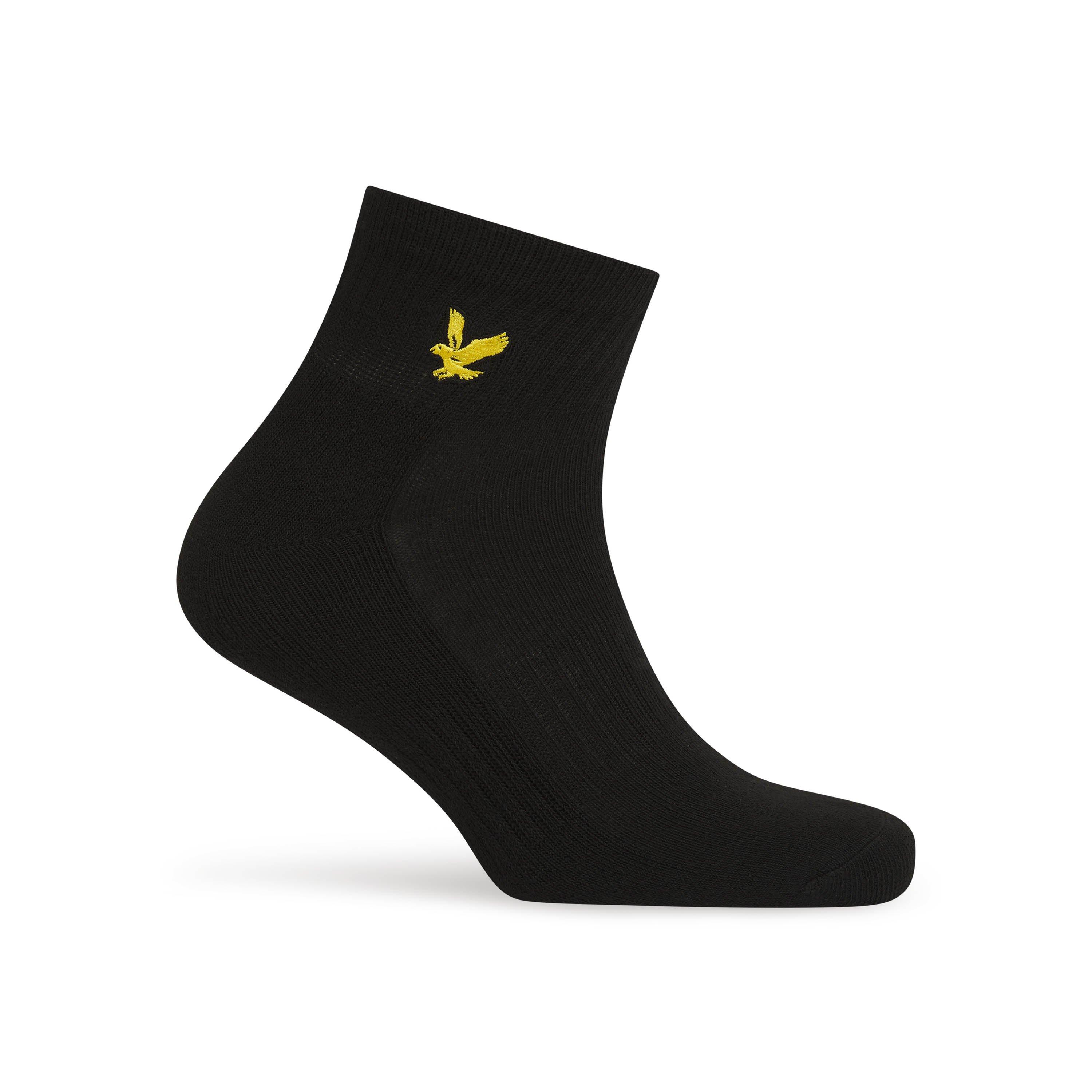 Black - Lyle and Scott - Men's 3 Pack Trainer Socks - 3