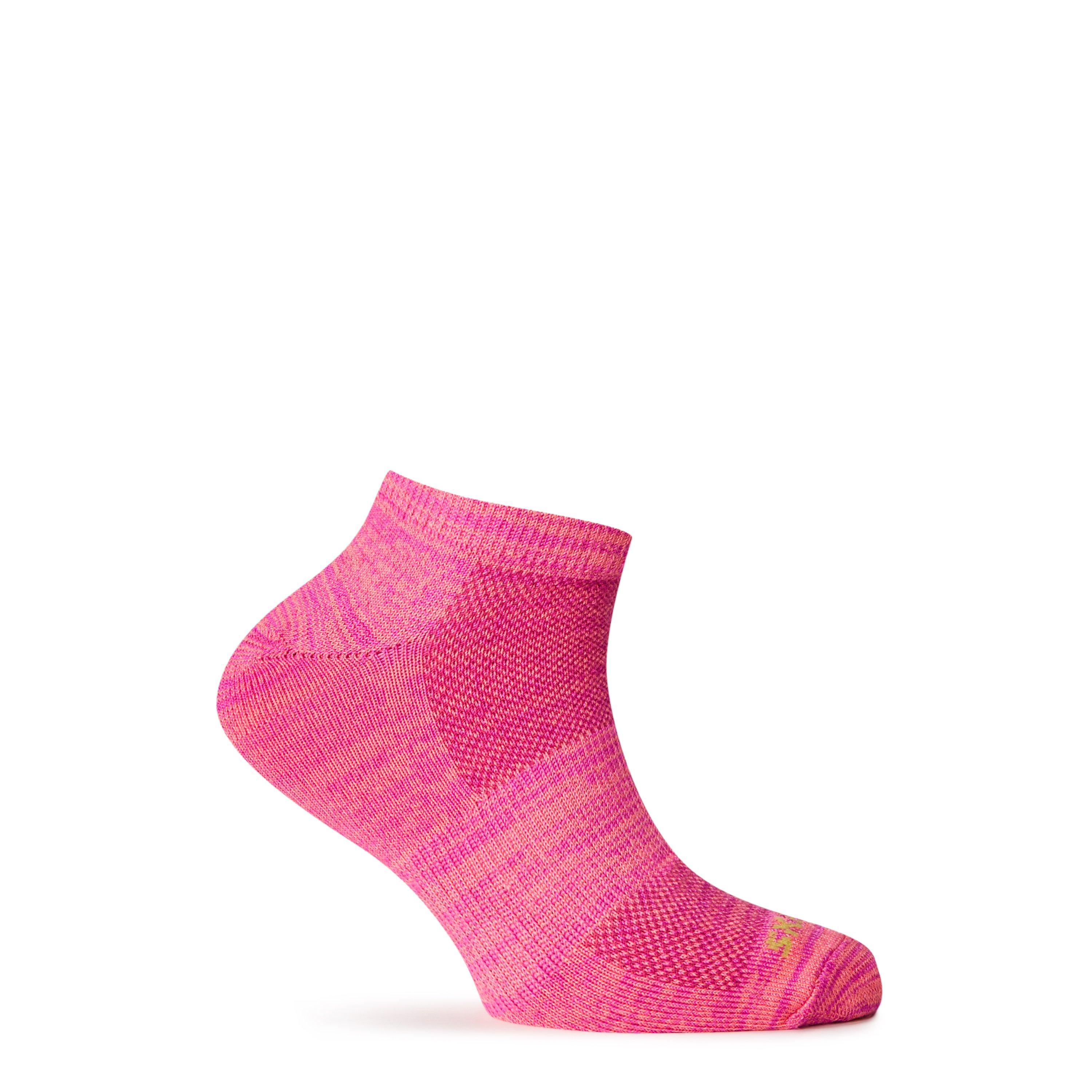 Pink/Yellow - Skechers - Kids' Low-Cut Trainer Socks - 4