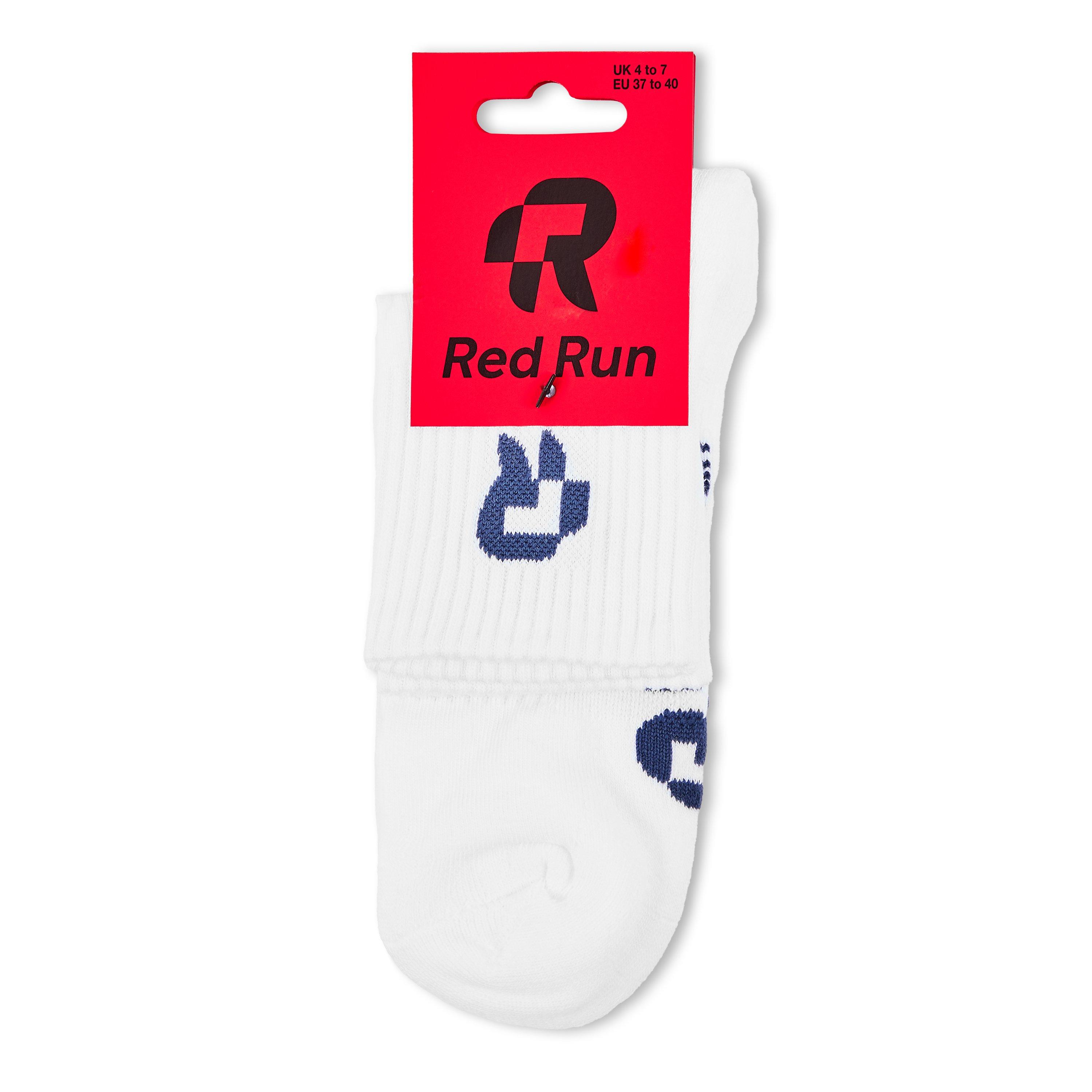 White - Red Run - Organic Cotton Socks - 2