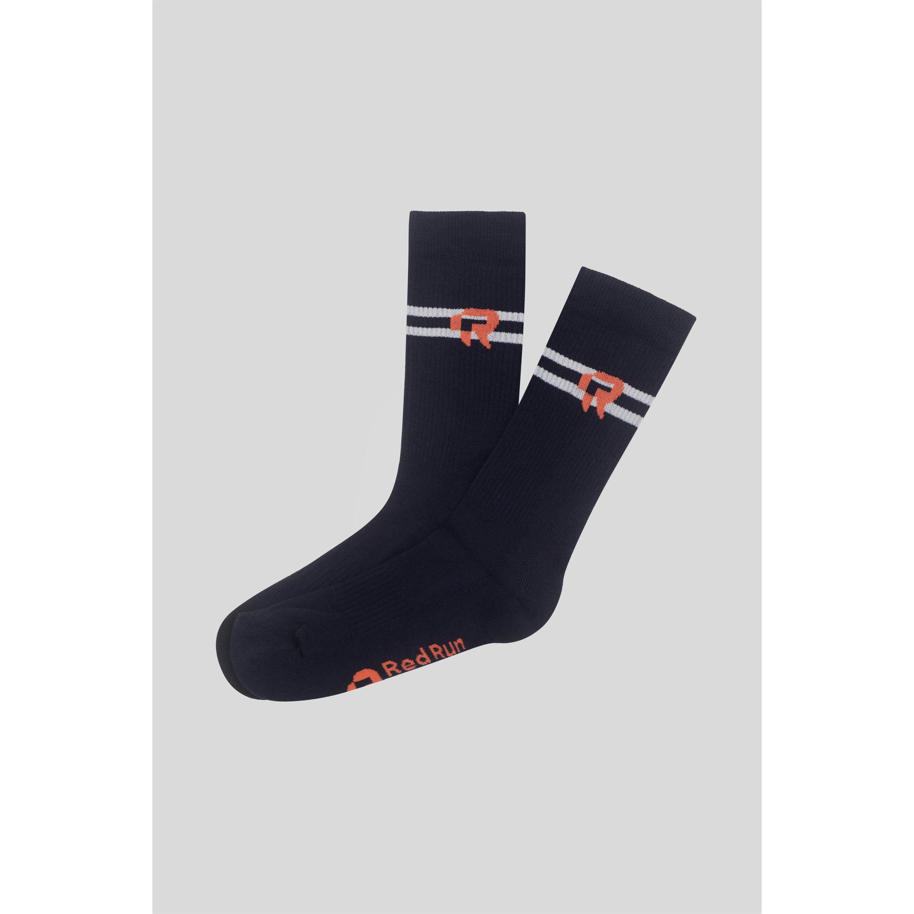 Navy Urban - Red Run - Organic Cotton Socks