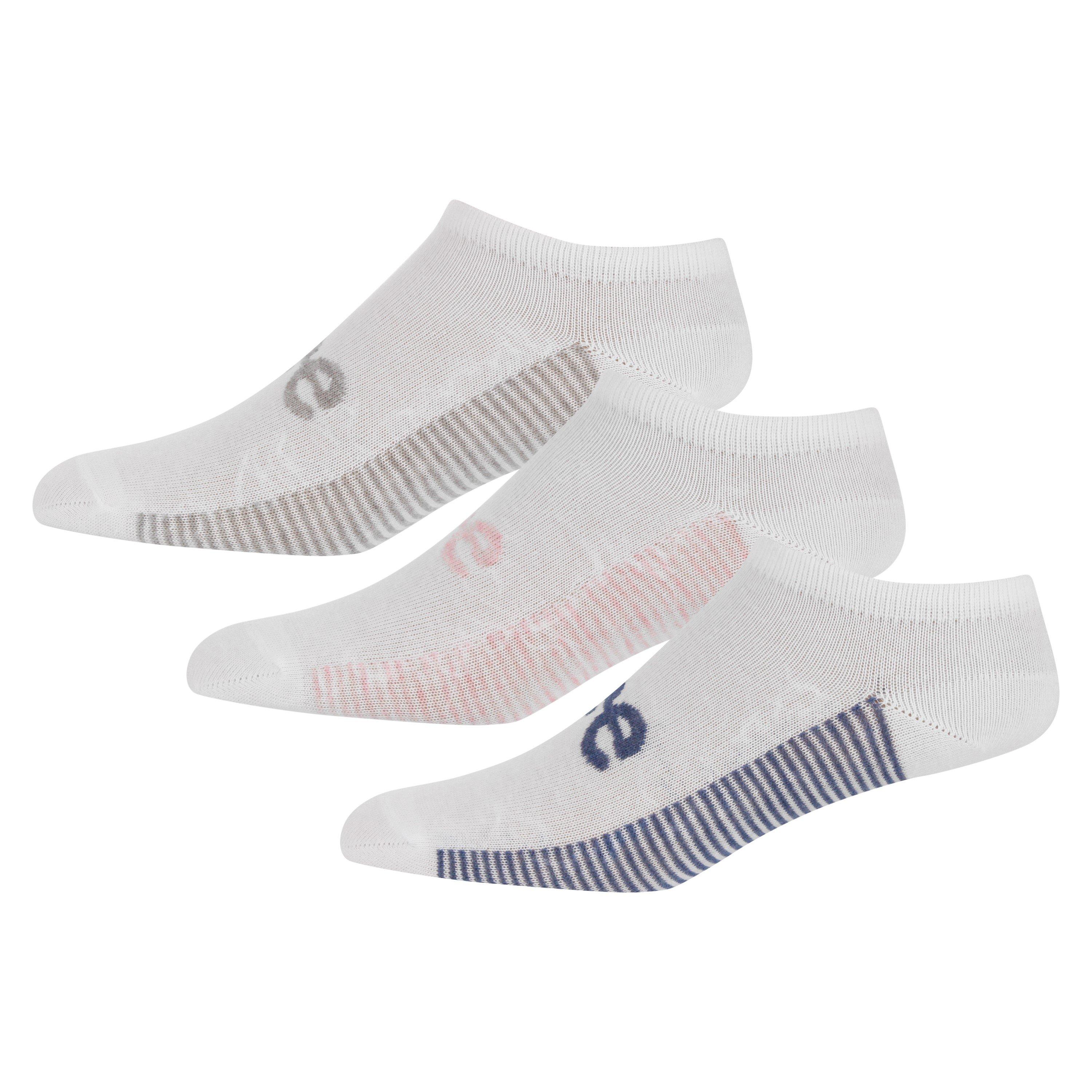 Grigio/Rosa/Denim - Lee - Women's 3 Pack Trainer Socks - 1