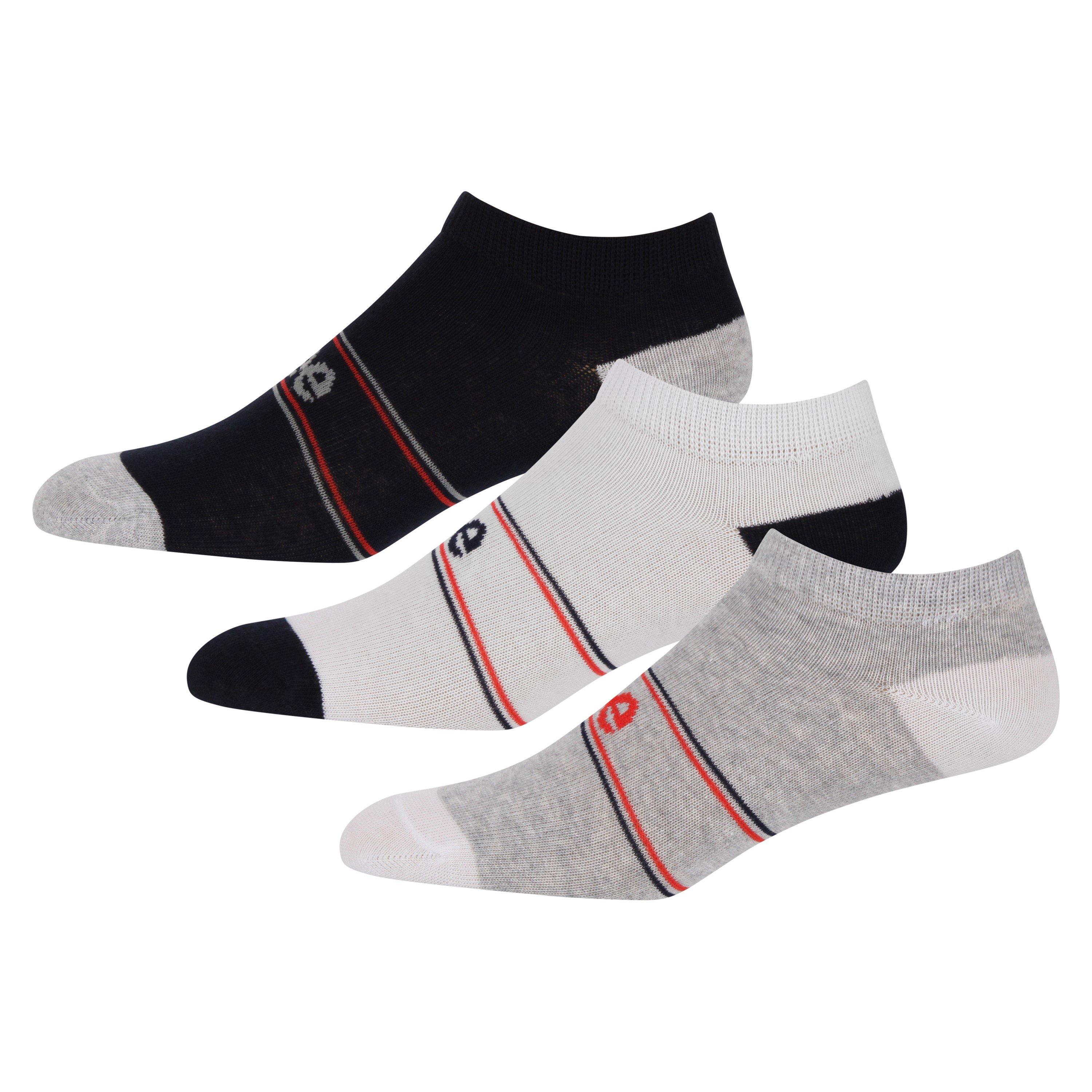 Azul-marinho/Branco/Cinzento - Lee - Women's Trainer Socks Pack - 1