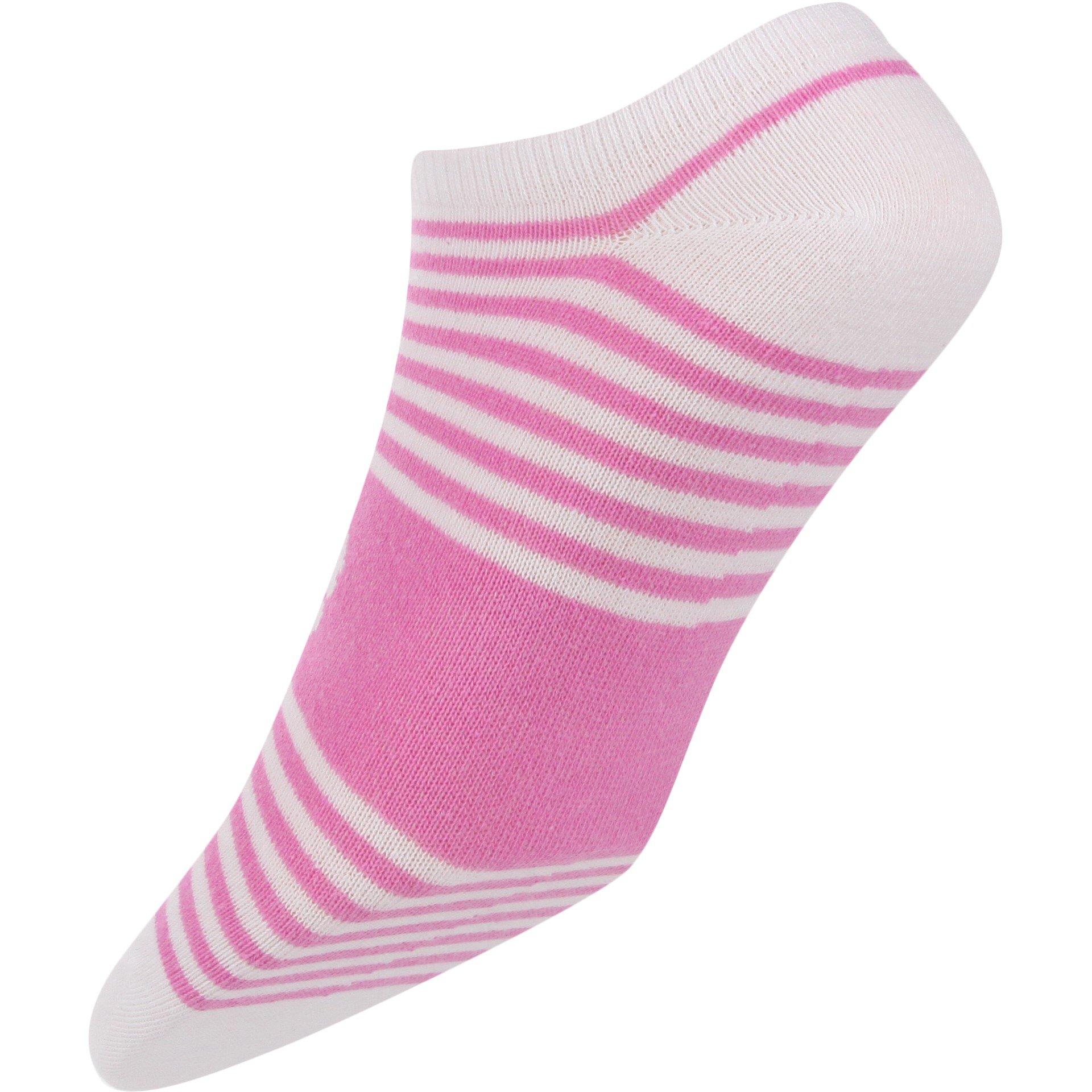 Grijs/Roze/Denim - Lee - Women's Low Rise Training Pack Trainer Socks - 4