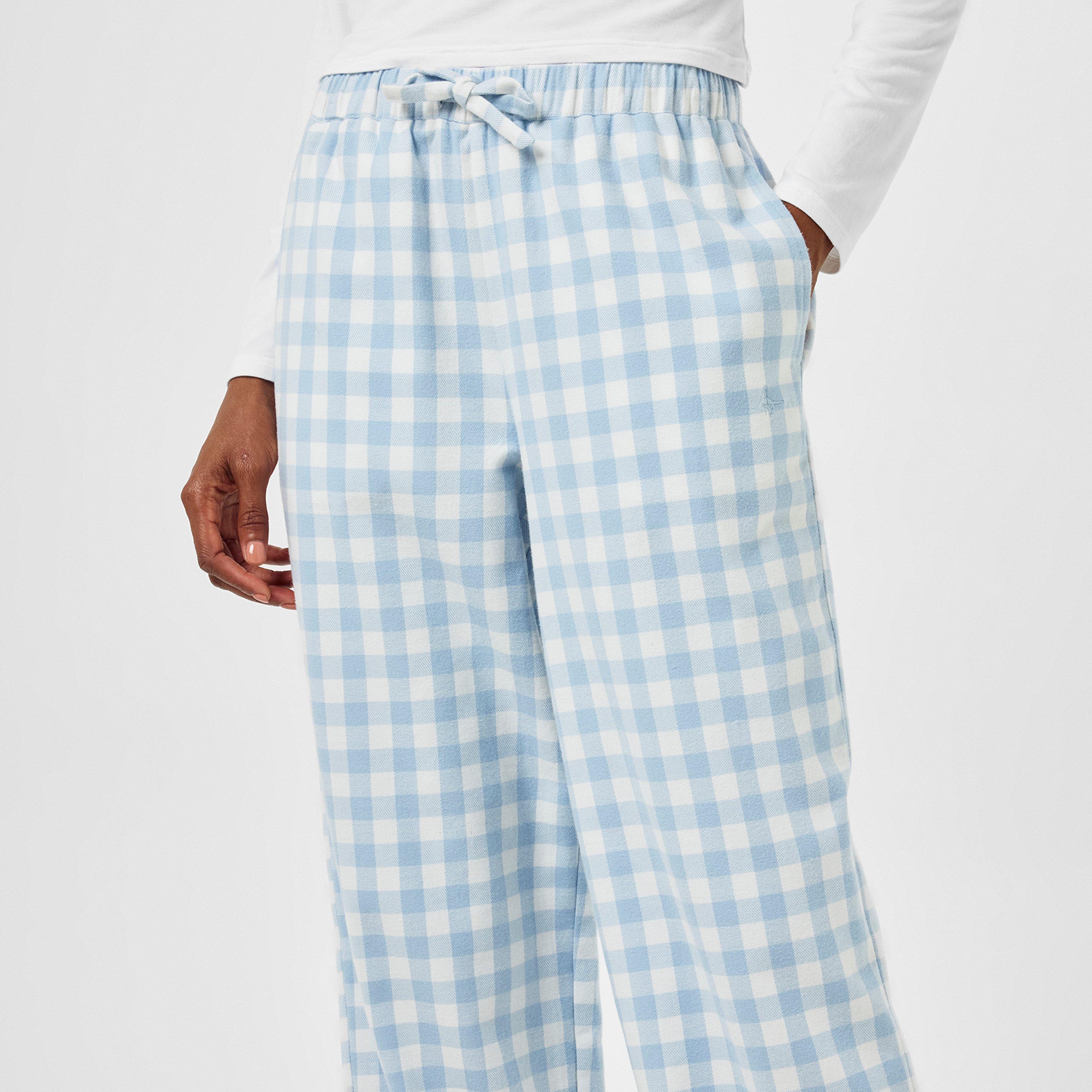 Blue Gingham - Jack Wills - Women's Check Flannel Pyjama Trousers - 3