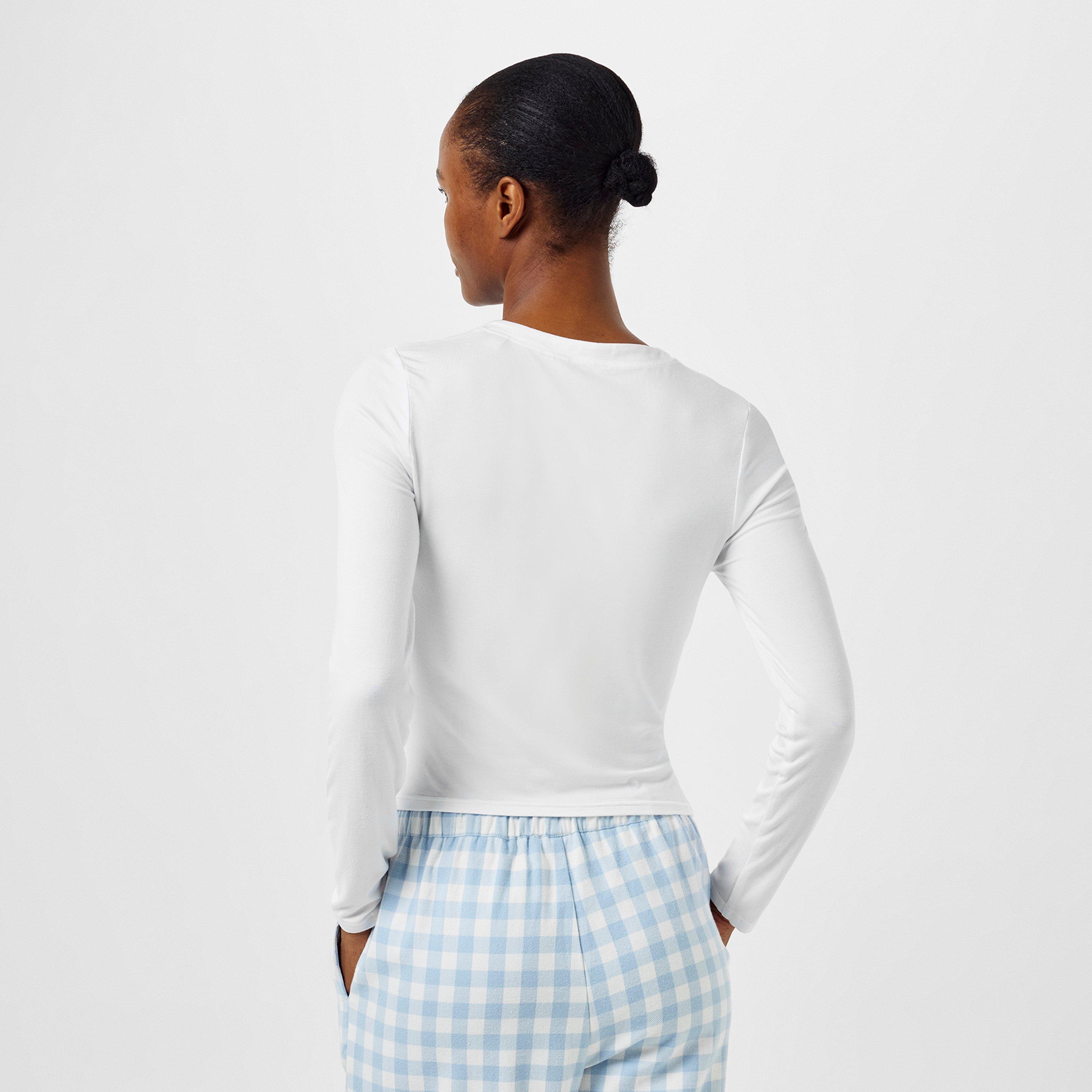 White - Jack Wills - Henley Pyjama Long-Sleeve Top - 2