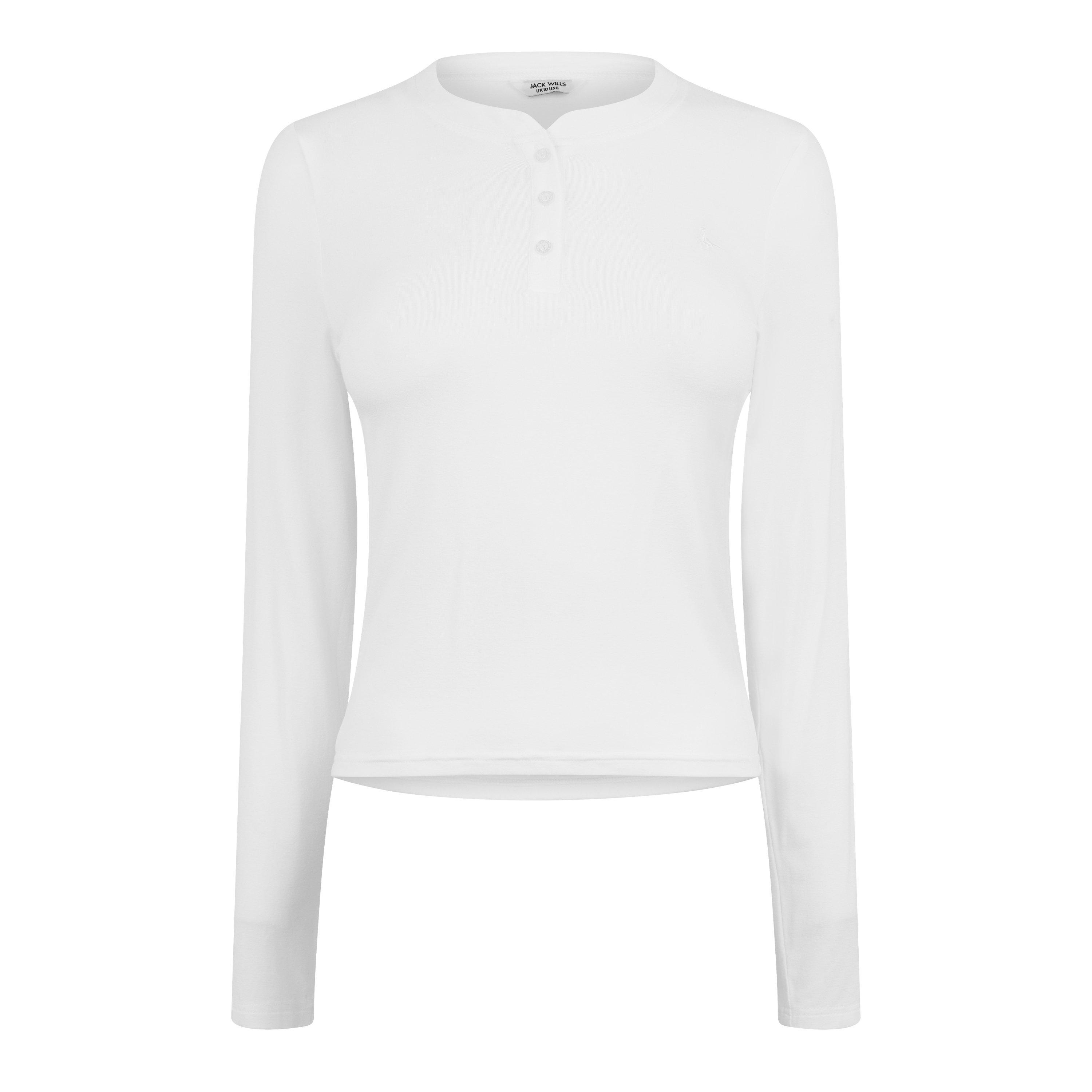 White - Jack Wills - Henley Pyjama Long-Sleeve Top - 5