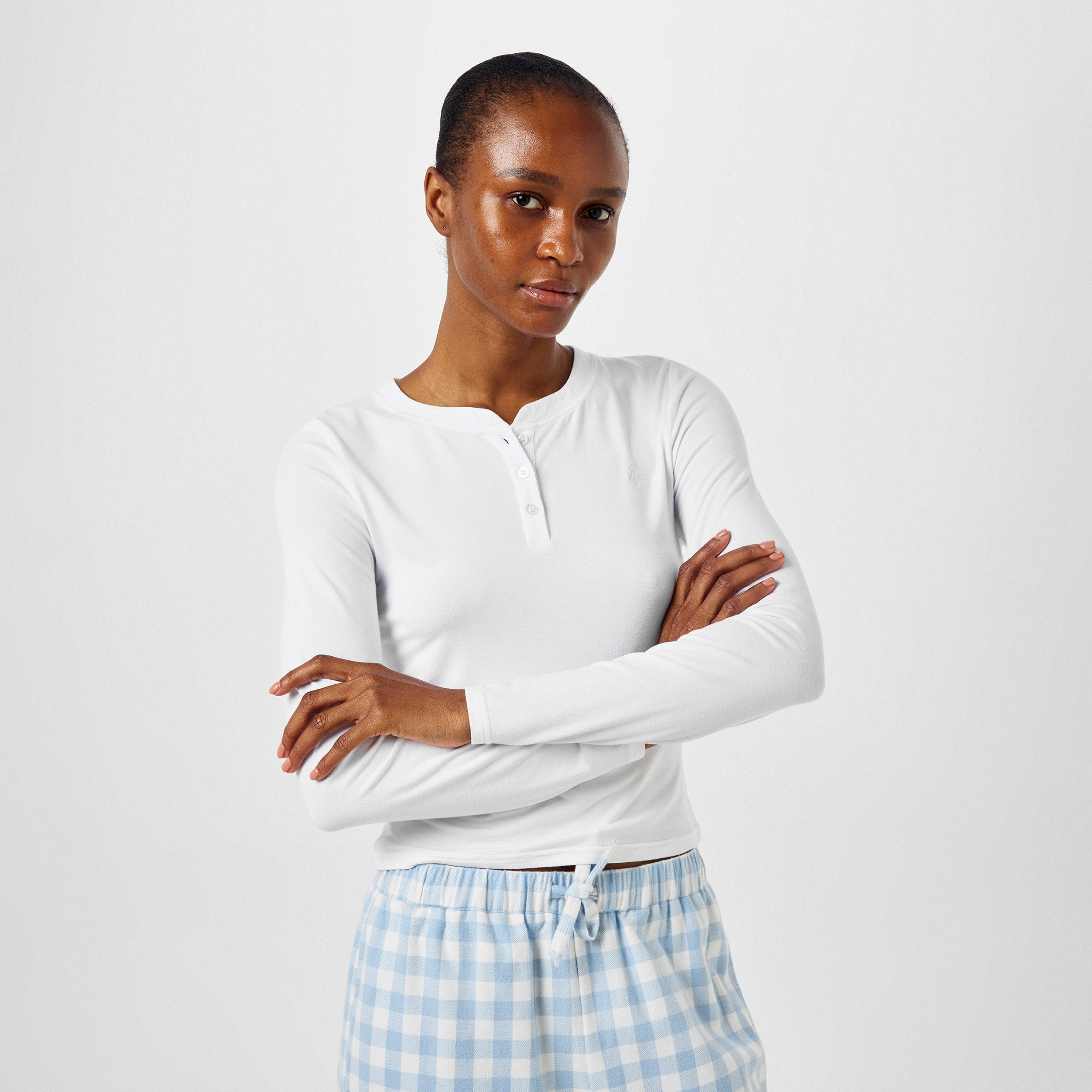 White - Jack Wills - Henley Pyjama Long-Sleeve Top - 3