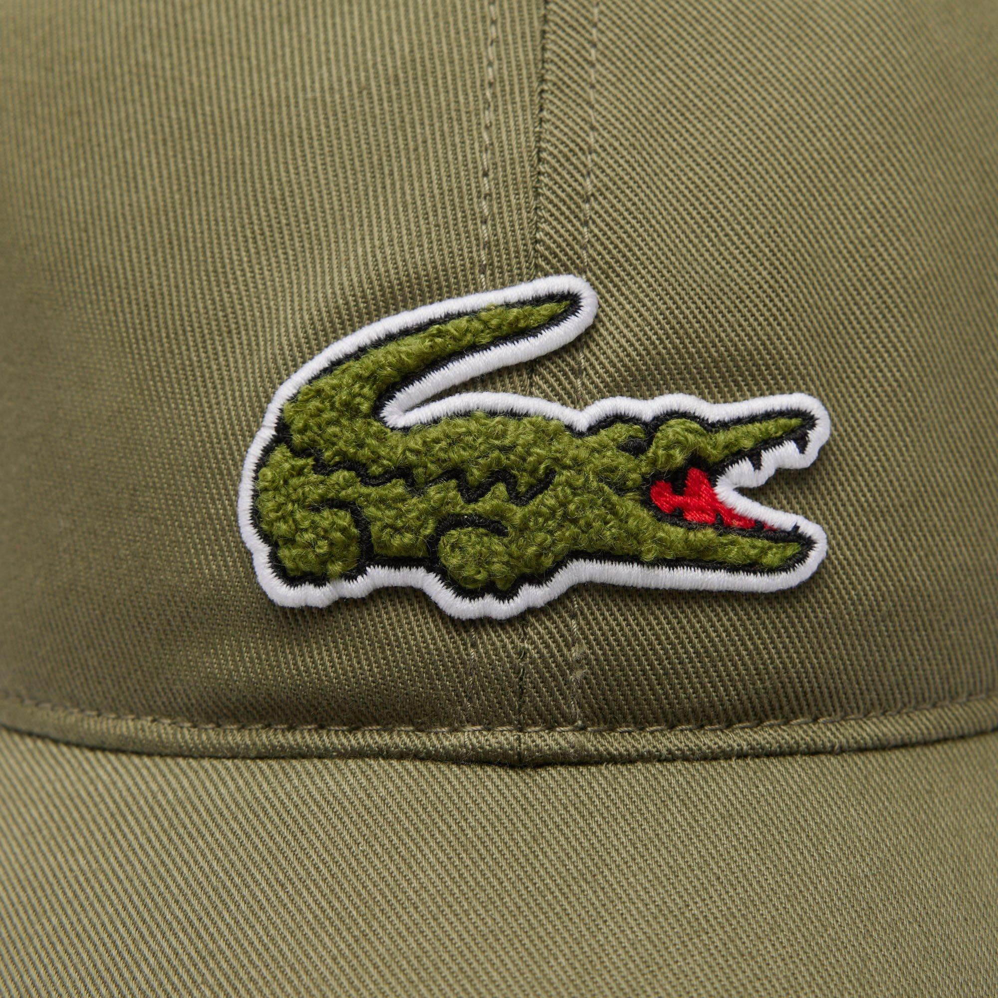 KHAKI - Lacoste - Crocodile Badge Cotton Twill Adults Cap - 4