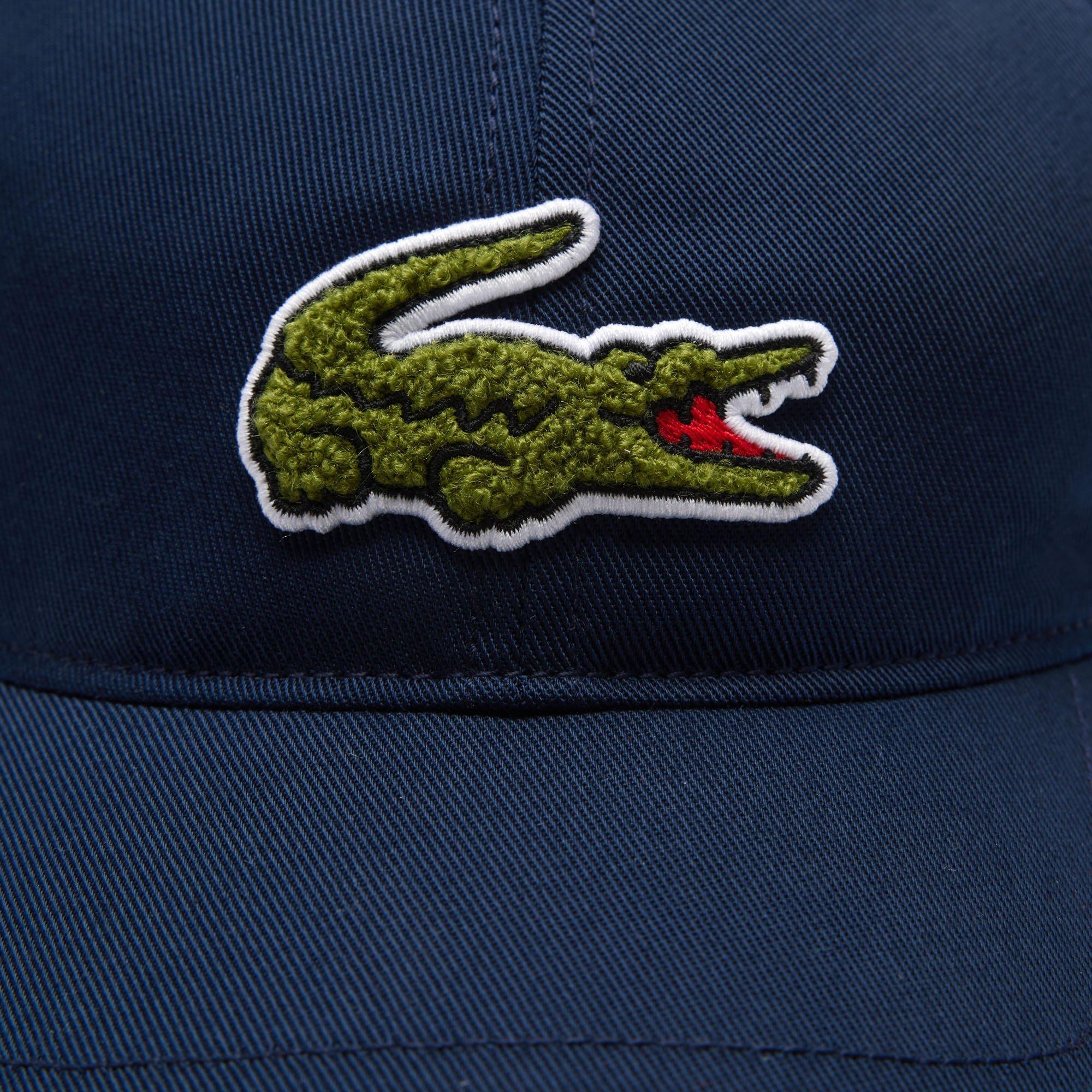 NAVY BLUE - Lacoste - Crocodile Badge Cotton Twill Adults Cap - 4