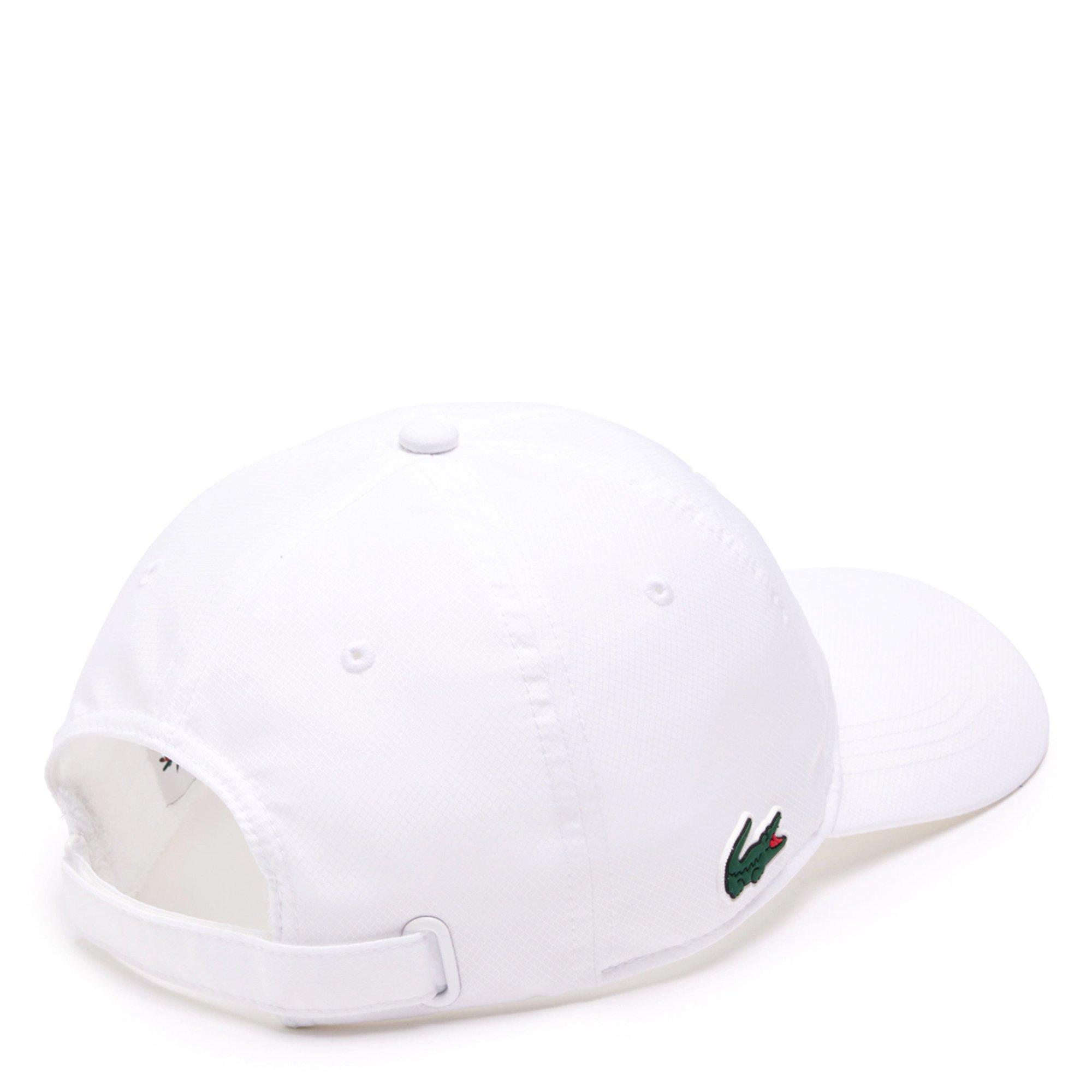 WHITE - Lacoste - Lightweight Diamond Taffeta Sport Adults Cap - 2