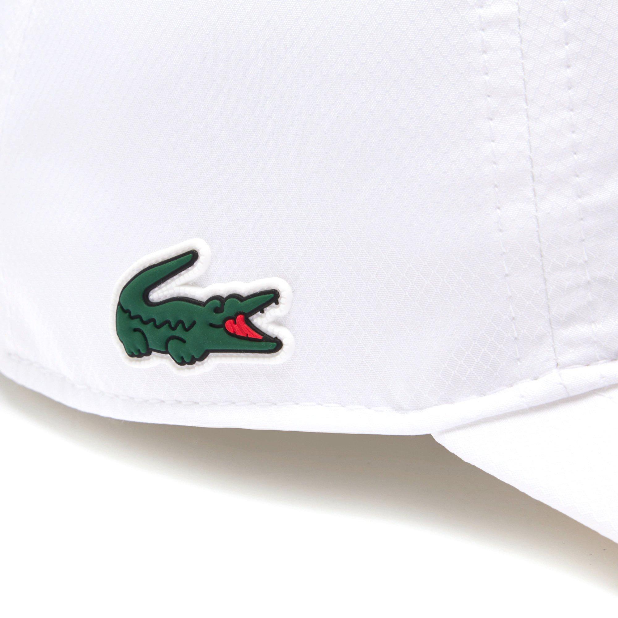WHITE - Lacoste - Lightweight Diamond Taffeta Sport Adults Cap - 4