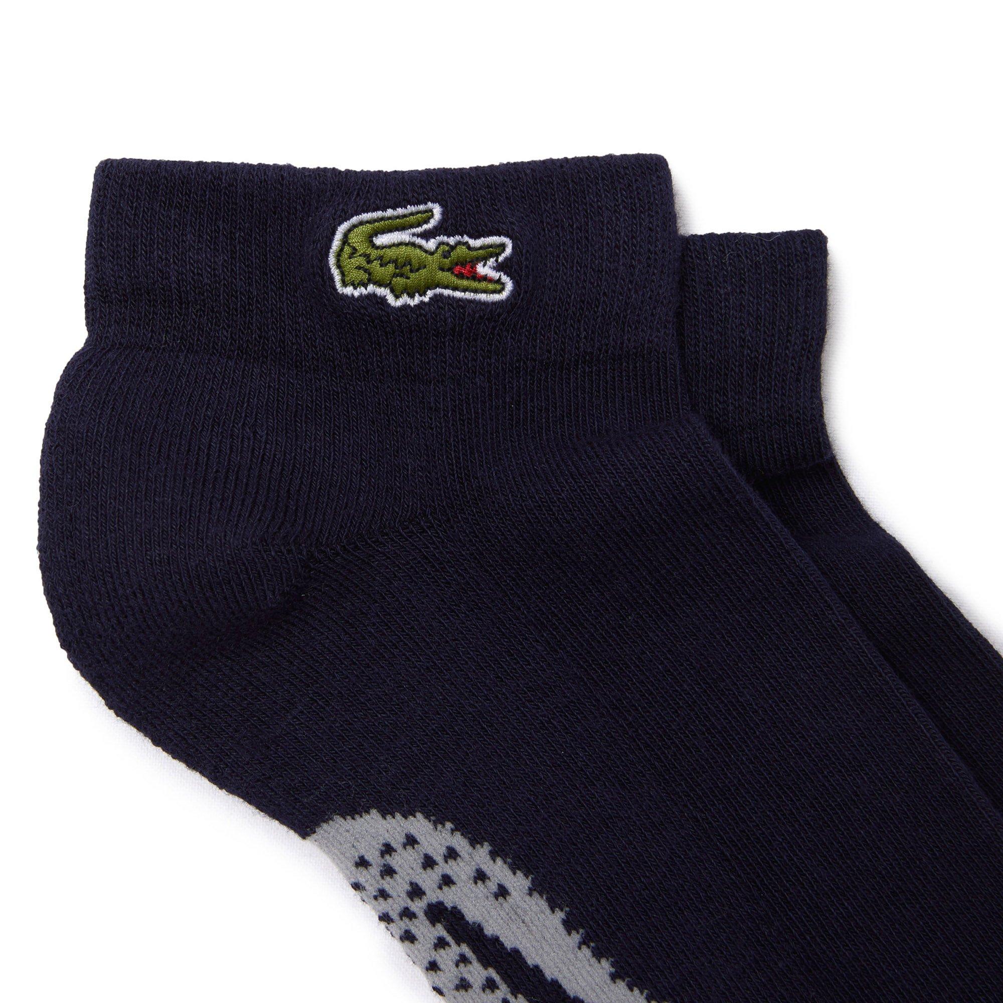 NVYBLU/SILVRCHN - Lacoste - Cotton Sport Adults Ankle Socks 1 Pack - 2