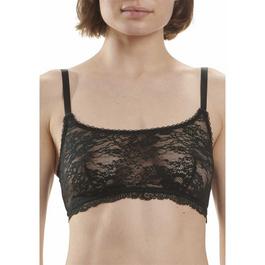 adidas Originals Lace Bralette With Rubber Sealed Logo Front