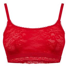 adidas Originals Lace Bralette With Rubber Sealed Logo Front