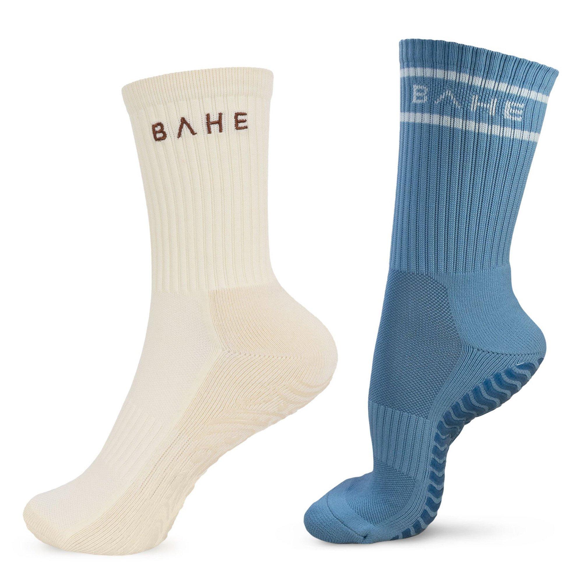 Coco/Pwdr Blue - Bahe - Studio Grippy Crew Socks 2 Pack - 1