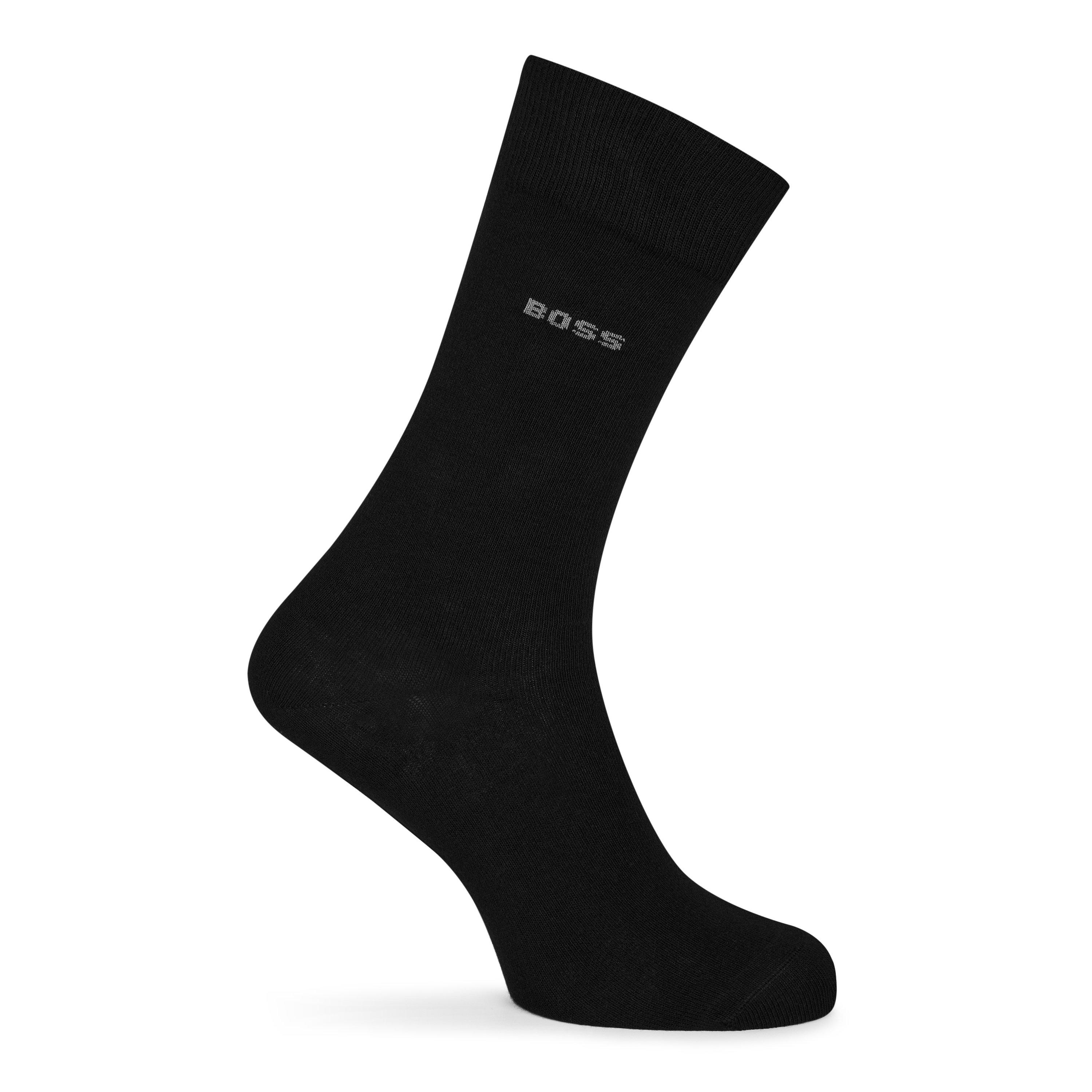 Black 001 - Boss - Men's Iconic Stripe Crew Socks - 3