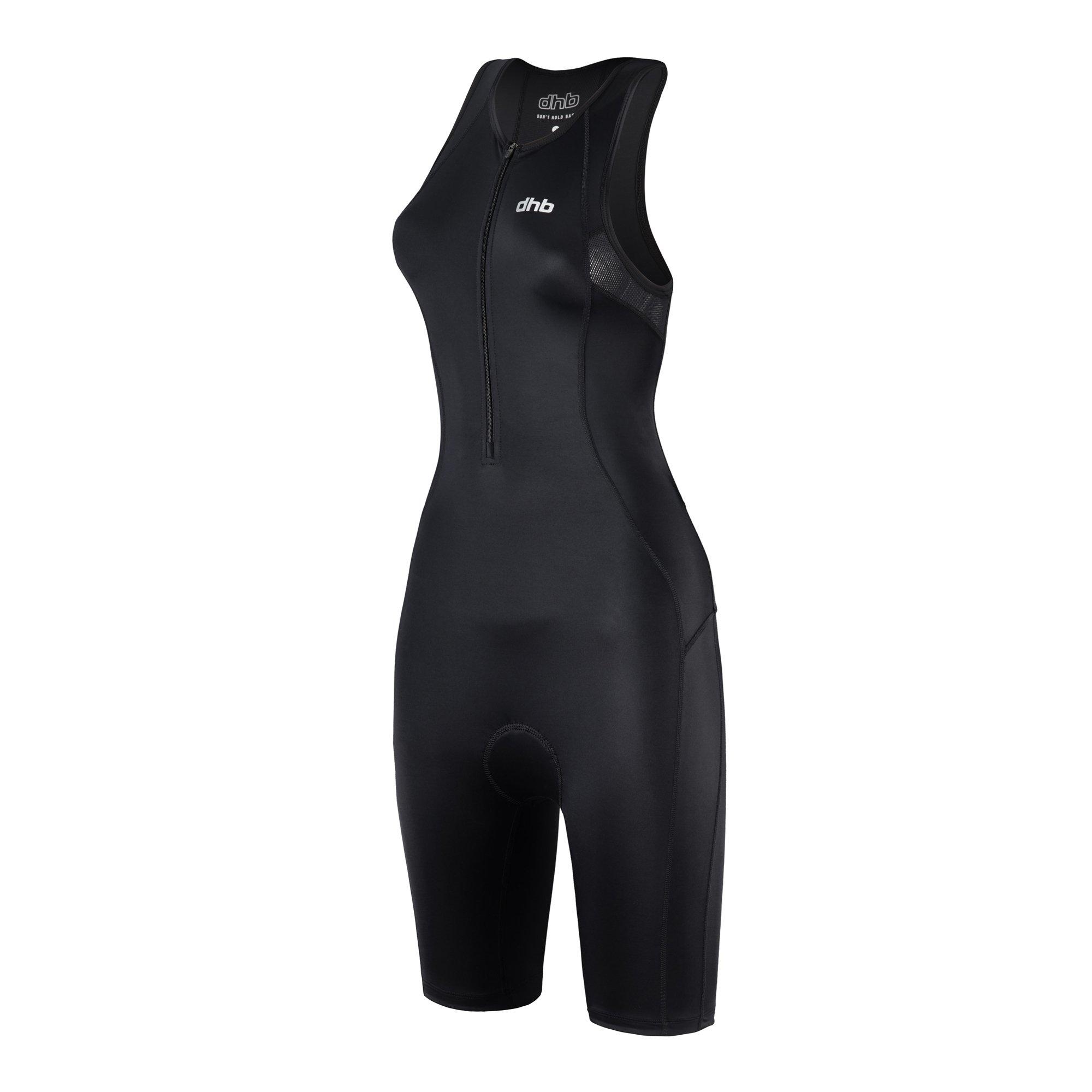 Zwart - Dhb - Hydron Womens Sleeveless Tri Suit - 3