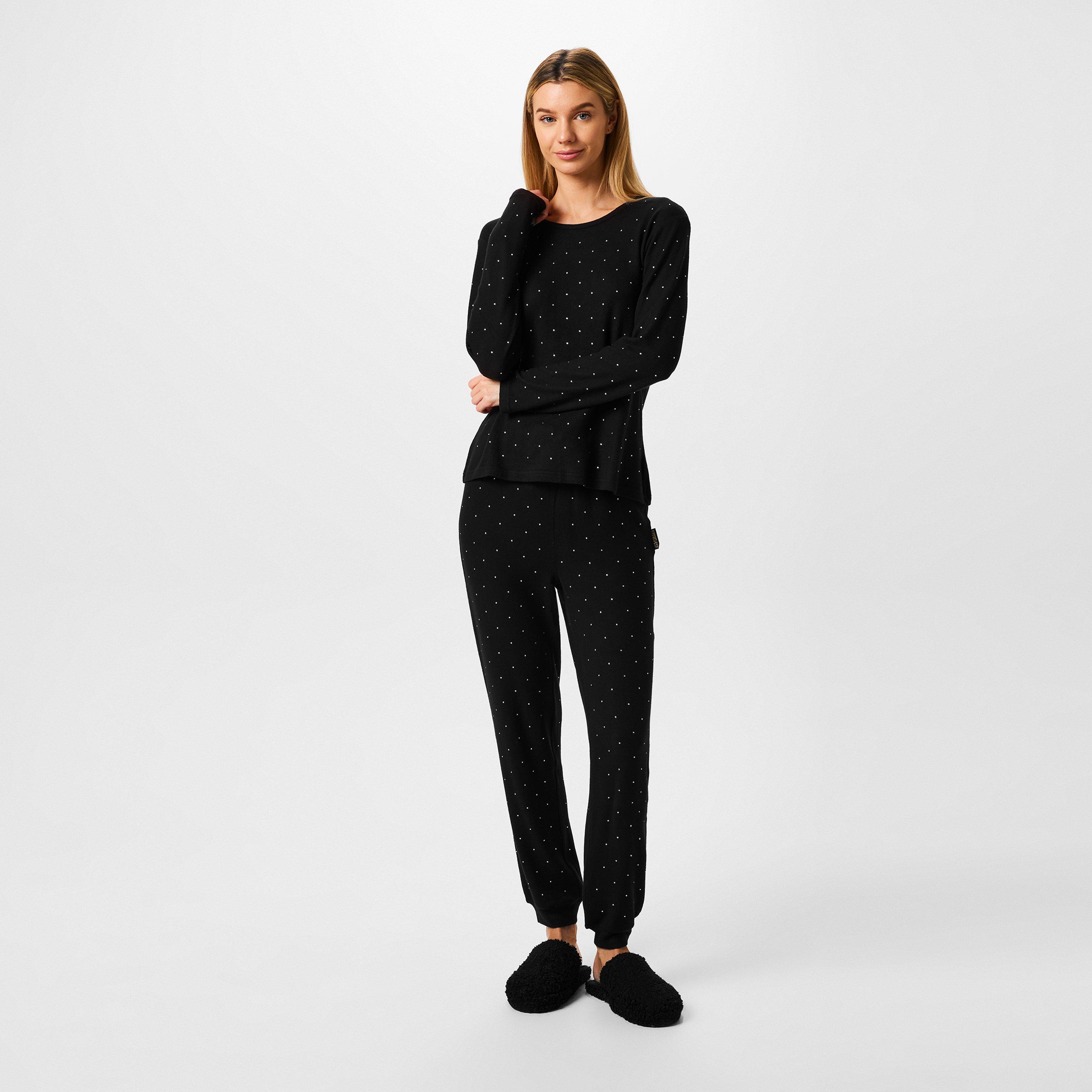 Crna - Biba - Biba Rhinestone PJ Set - 1