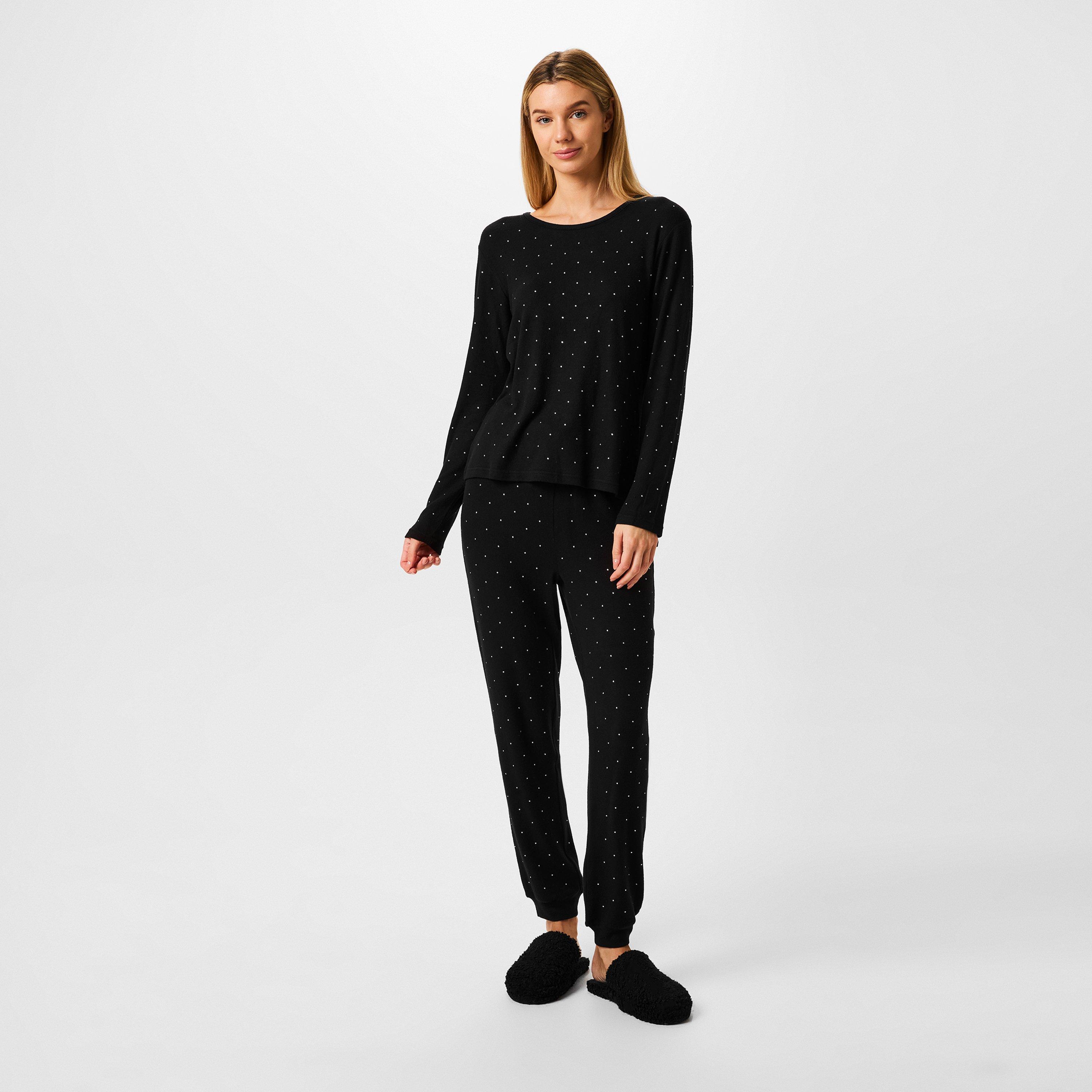 Crna - Biba - Biba Rhinestone PJ Set - 4