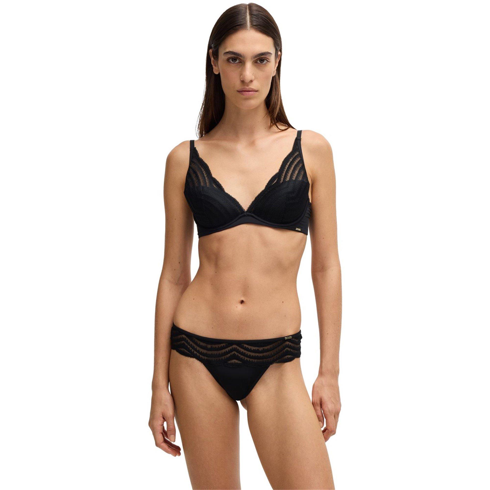 Black - Boss - Women's BW Wave Underwire Support Bra - 4