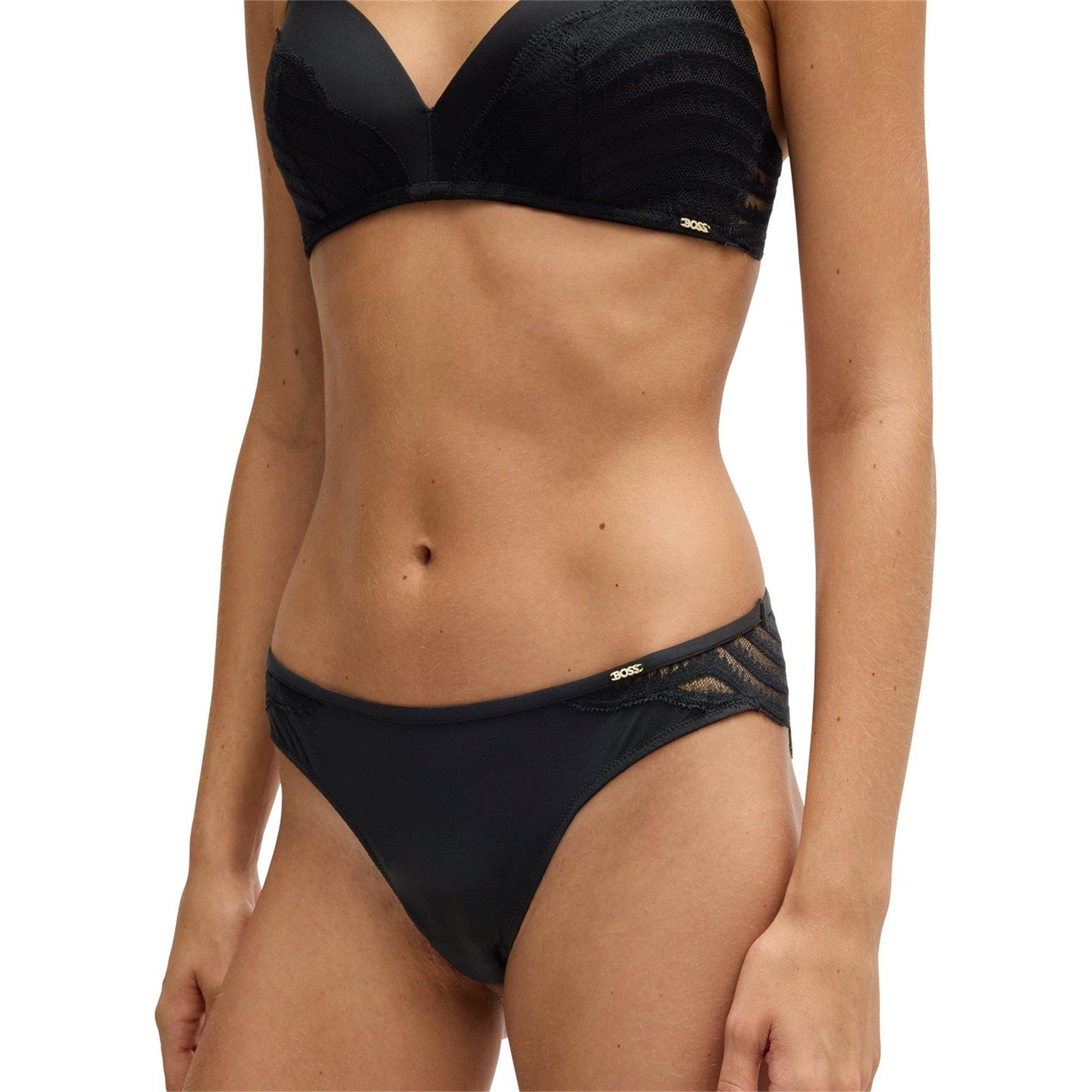 Black - Boss - Women's Wave Lace Hipster Brief - 3