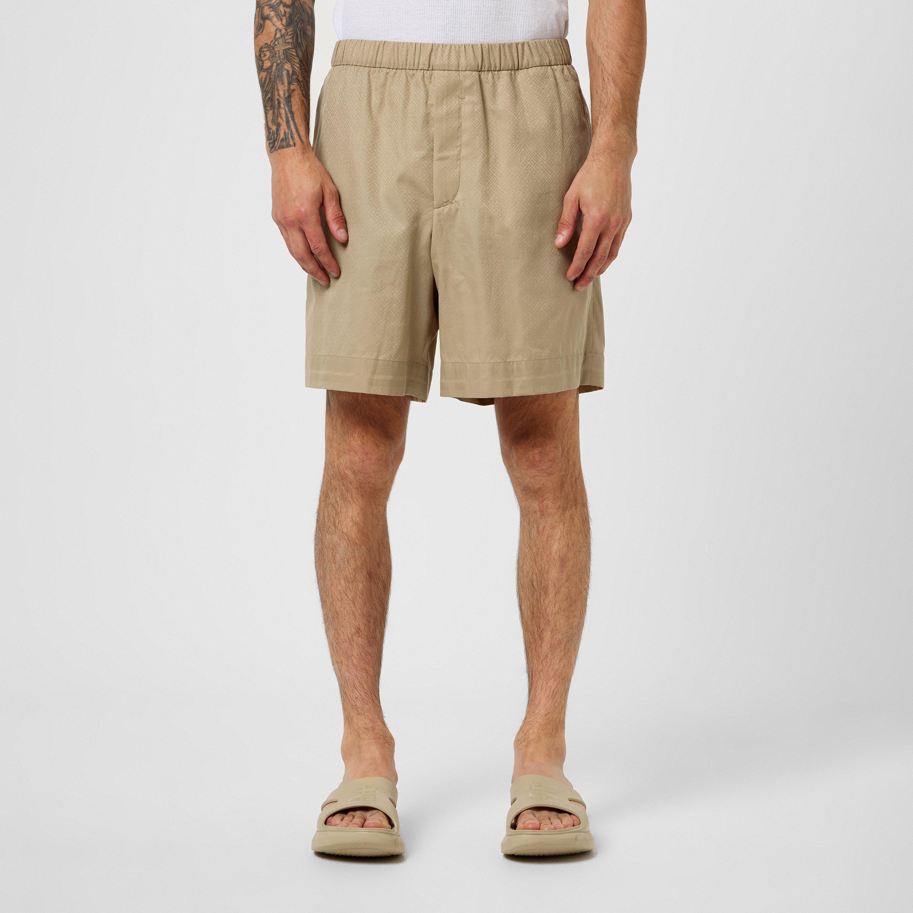 Beige - GIVENCHY - Men's Woven Tracksuit Shorts - 1