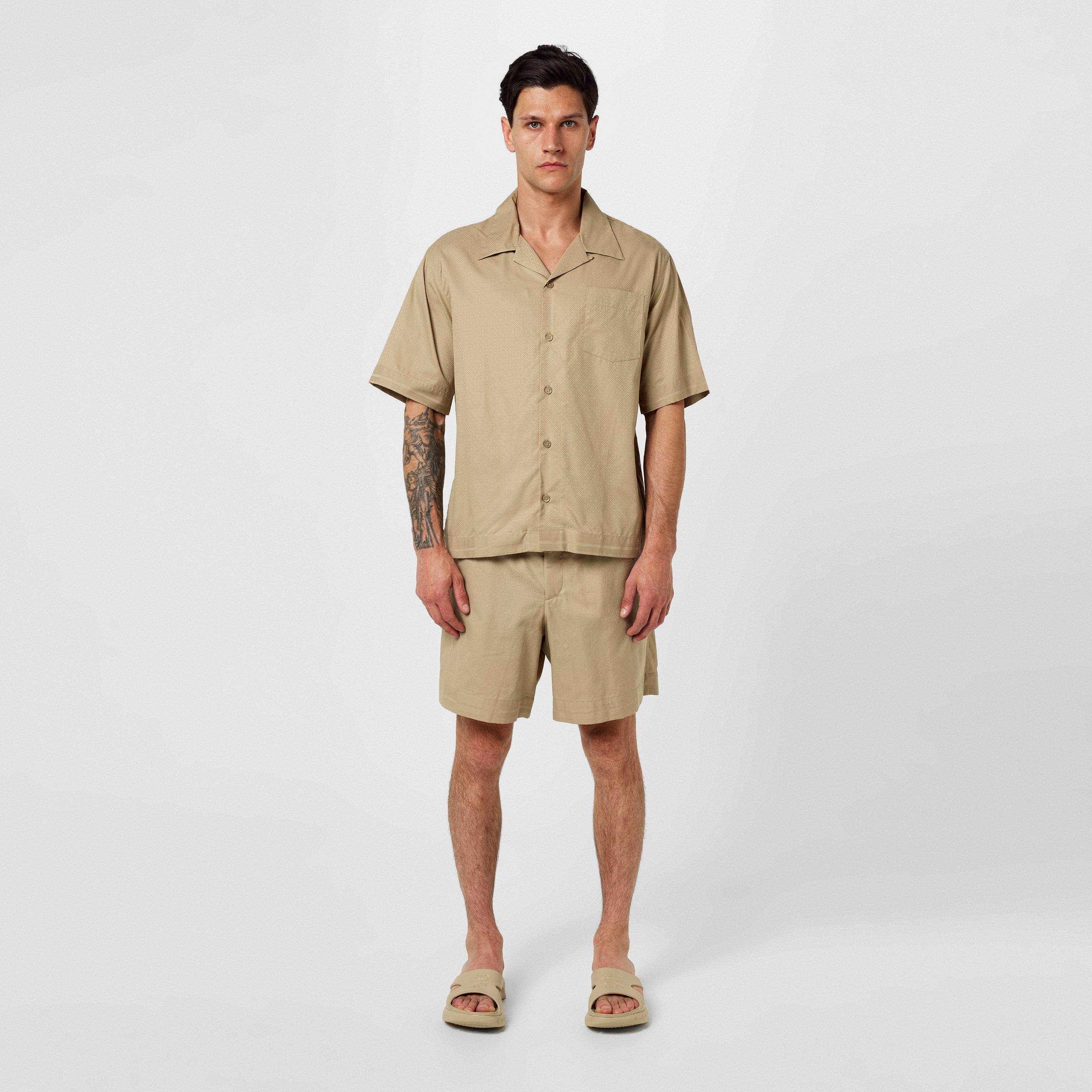 Beige - GIVENCHY - Men's Woven Tracksuit Shorts - 4