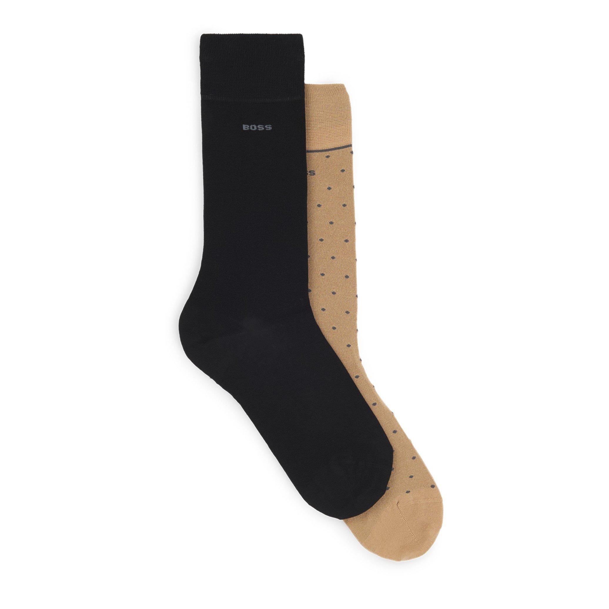 Boss Men's Bamboo Dots Crew Socks - Medium Beige260 - Mens 5.5-8
