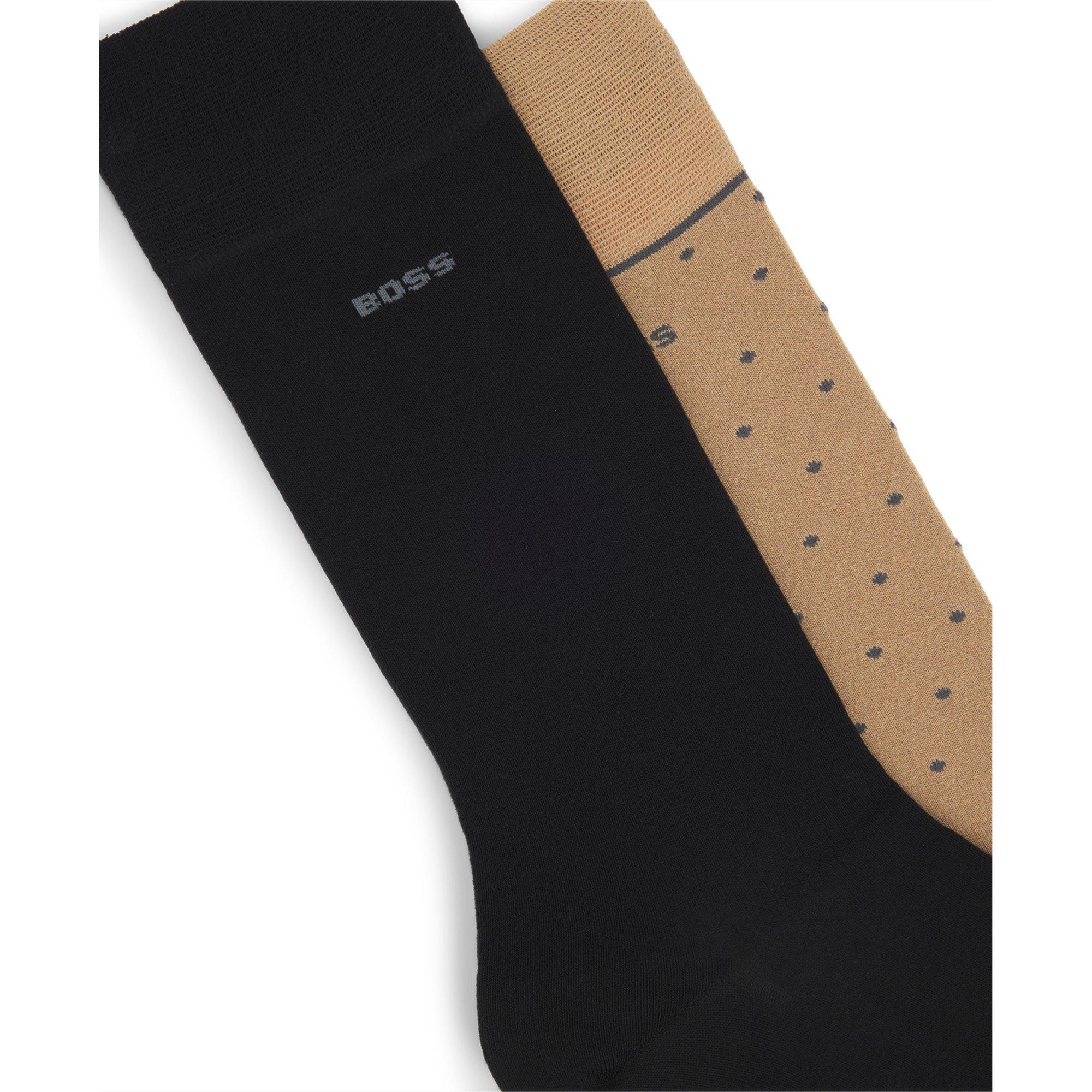 Medium Beige260 - Boss - Men's Bamboo Dots Crew Socks - 2