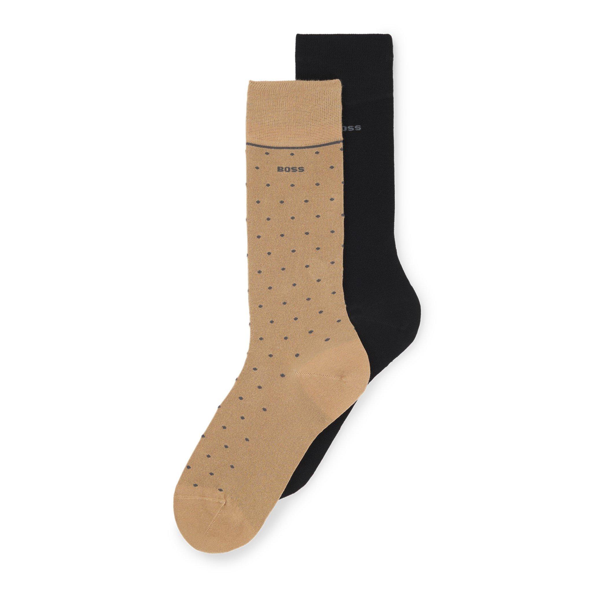 Medium Beige260 - Boss - Men's Bamboo Dots Crew Socks - 4