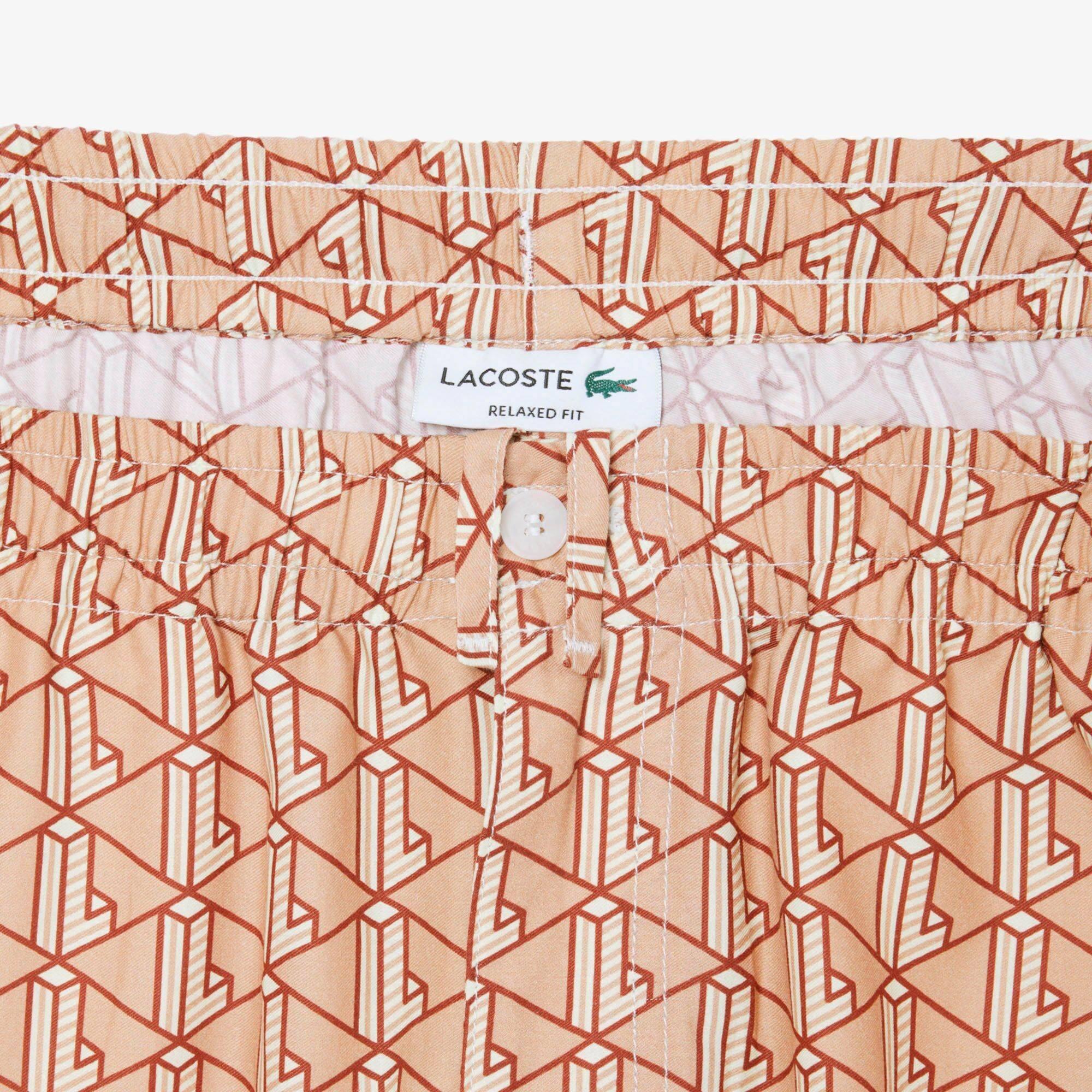 Latte F9I - Lacoste - Men's Printed Woven Tracksuit Shorts - 3