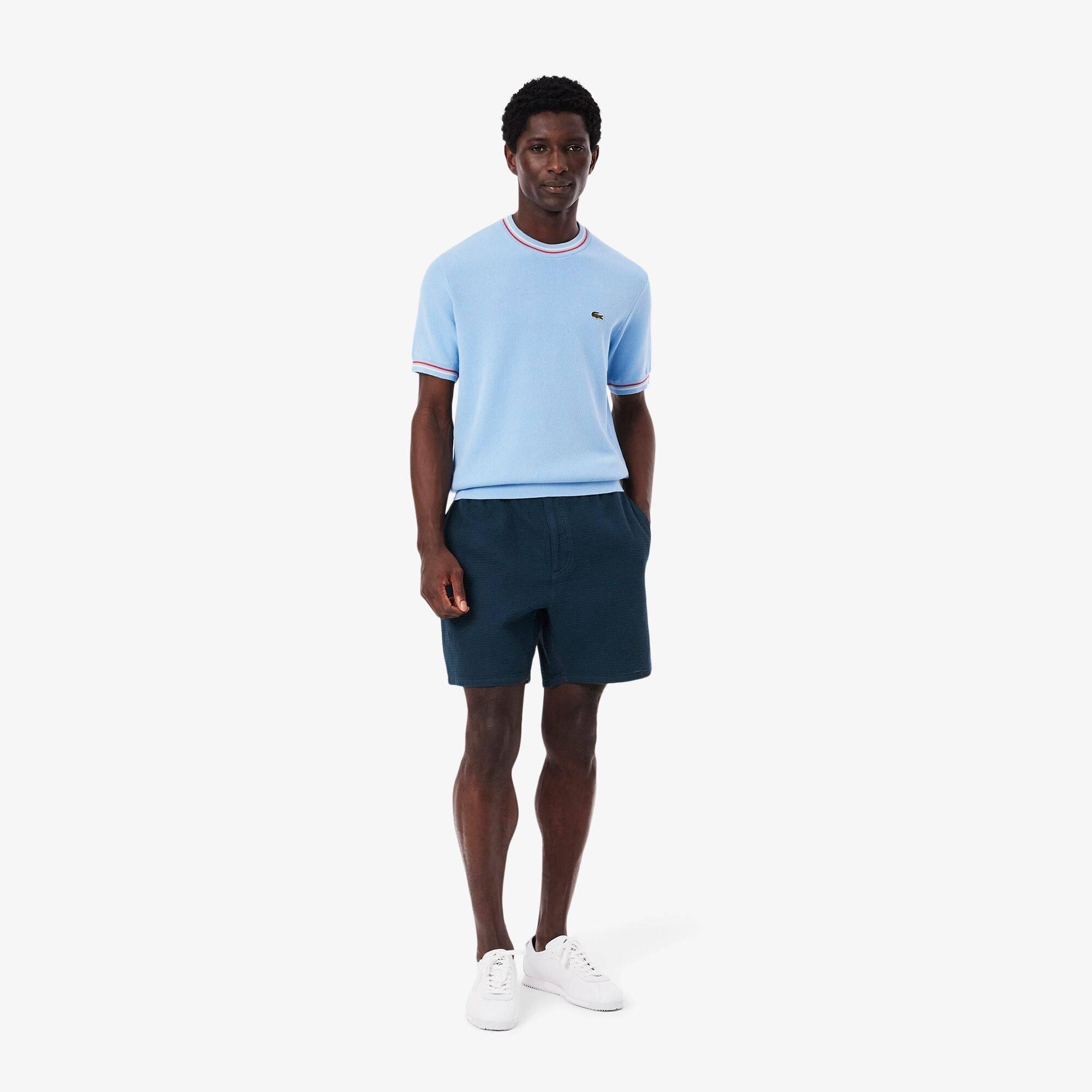 Marineblauw C7Z - Lacoste - Men's Waffle Woven Tracksuit Shorts - 6