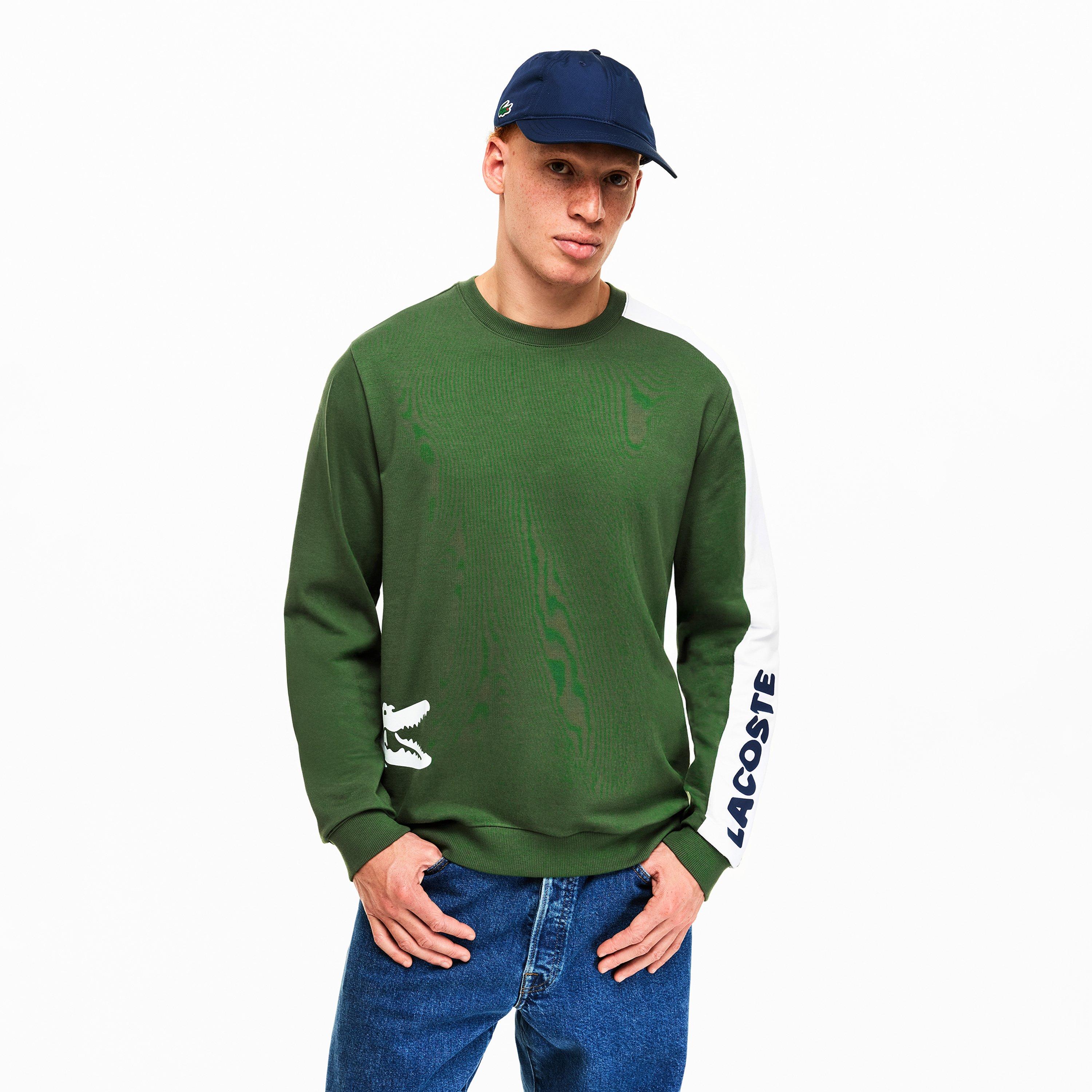 Green DQI - Lacoste - Printed Lounge Sweatshirt - 3