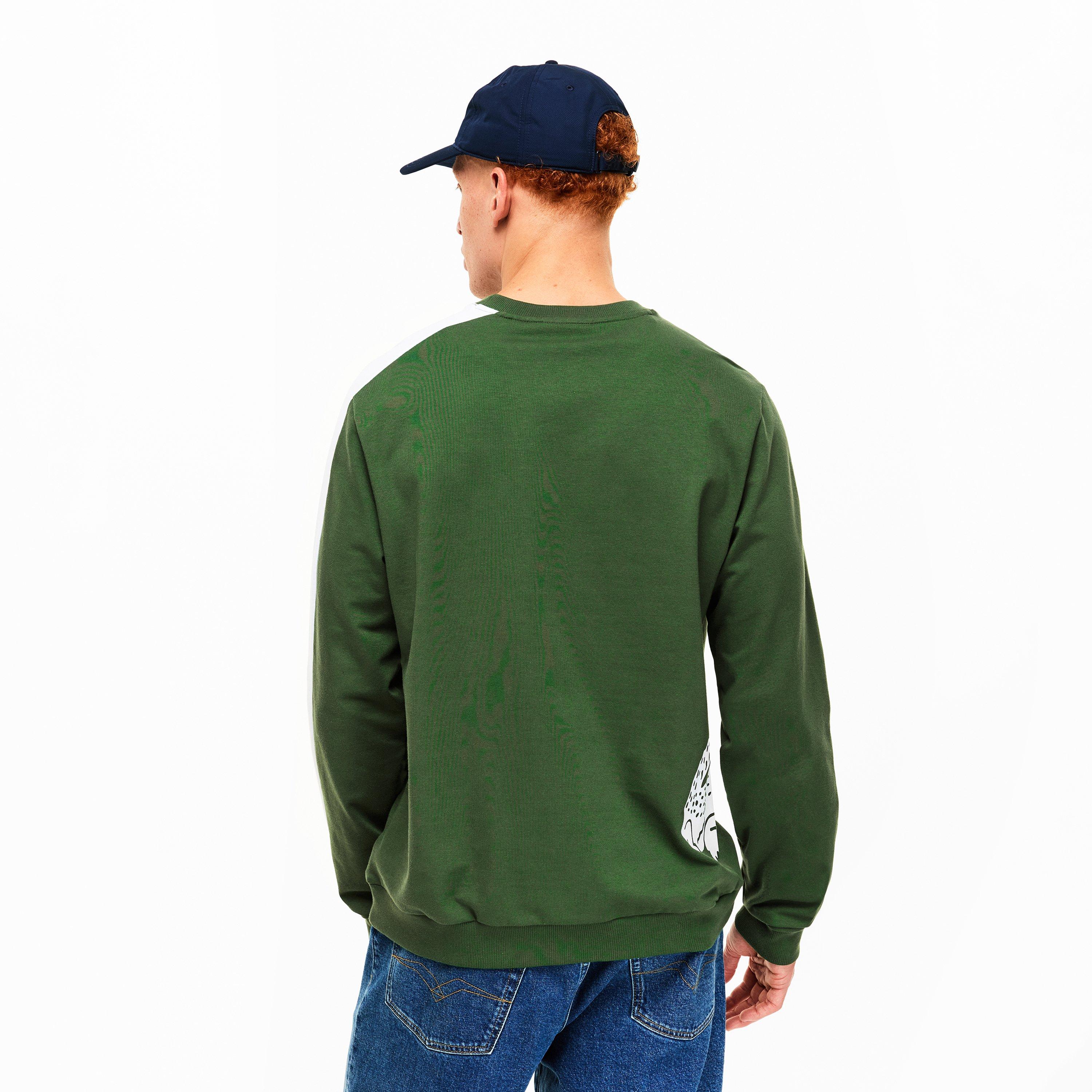 Green DQI - Lacoste - Printed Lounge Sweatshirt - 4