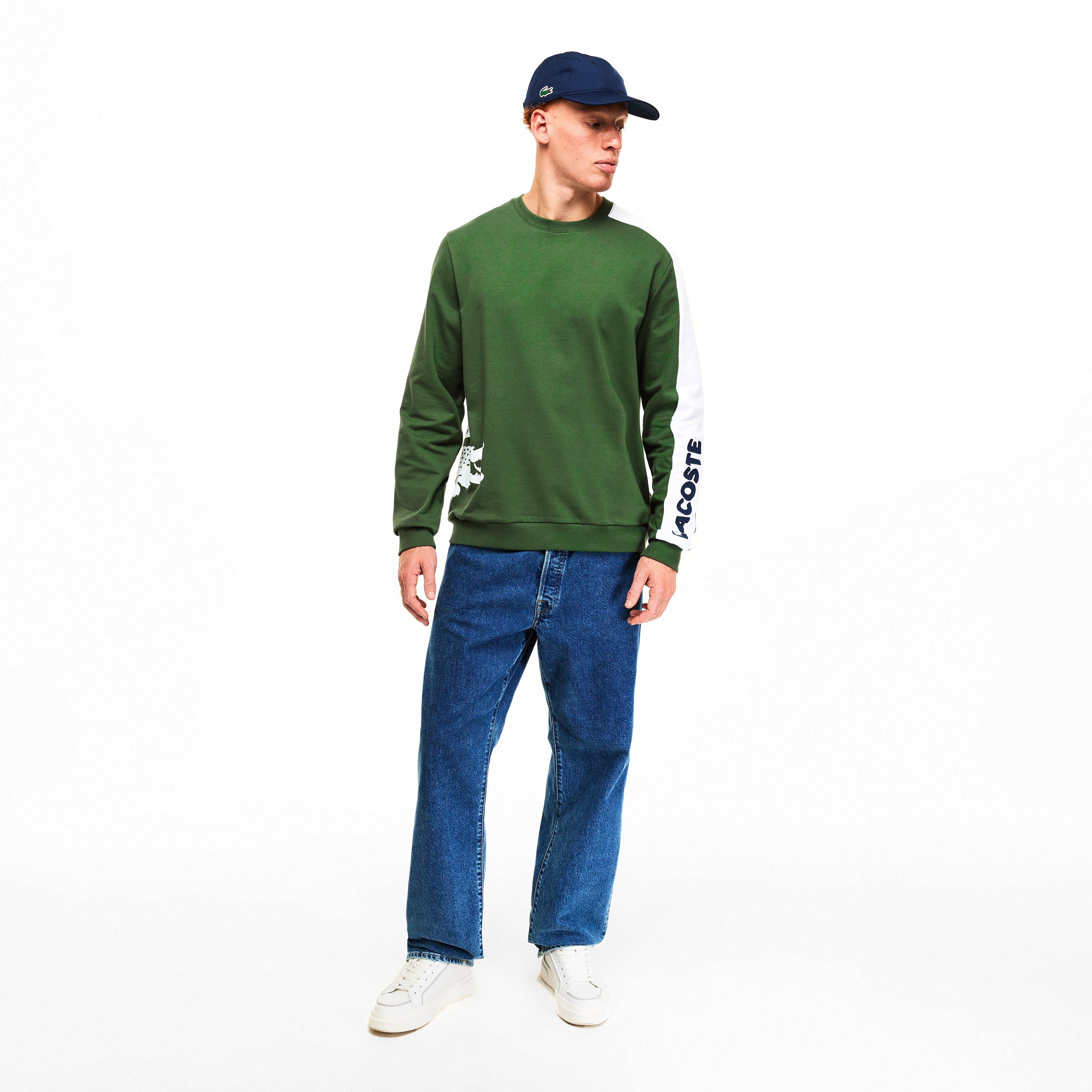 Green DQI - Lacoste - Printed Lounge Sweatshirt - 5