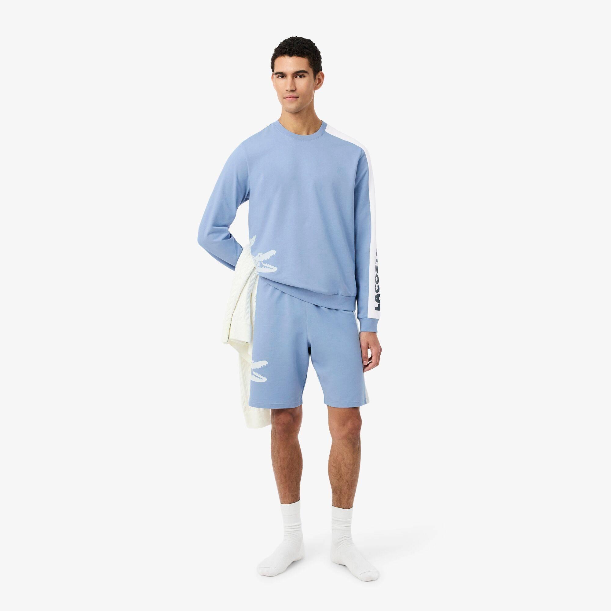 Blue 30Y - Lacoste - Men's Printed Long Sleeve Pyjama Top - 5