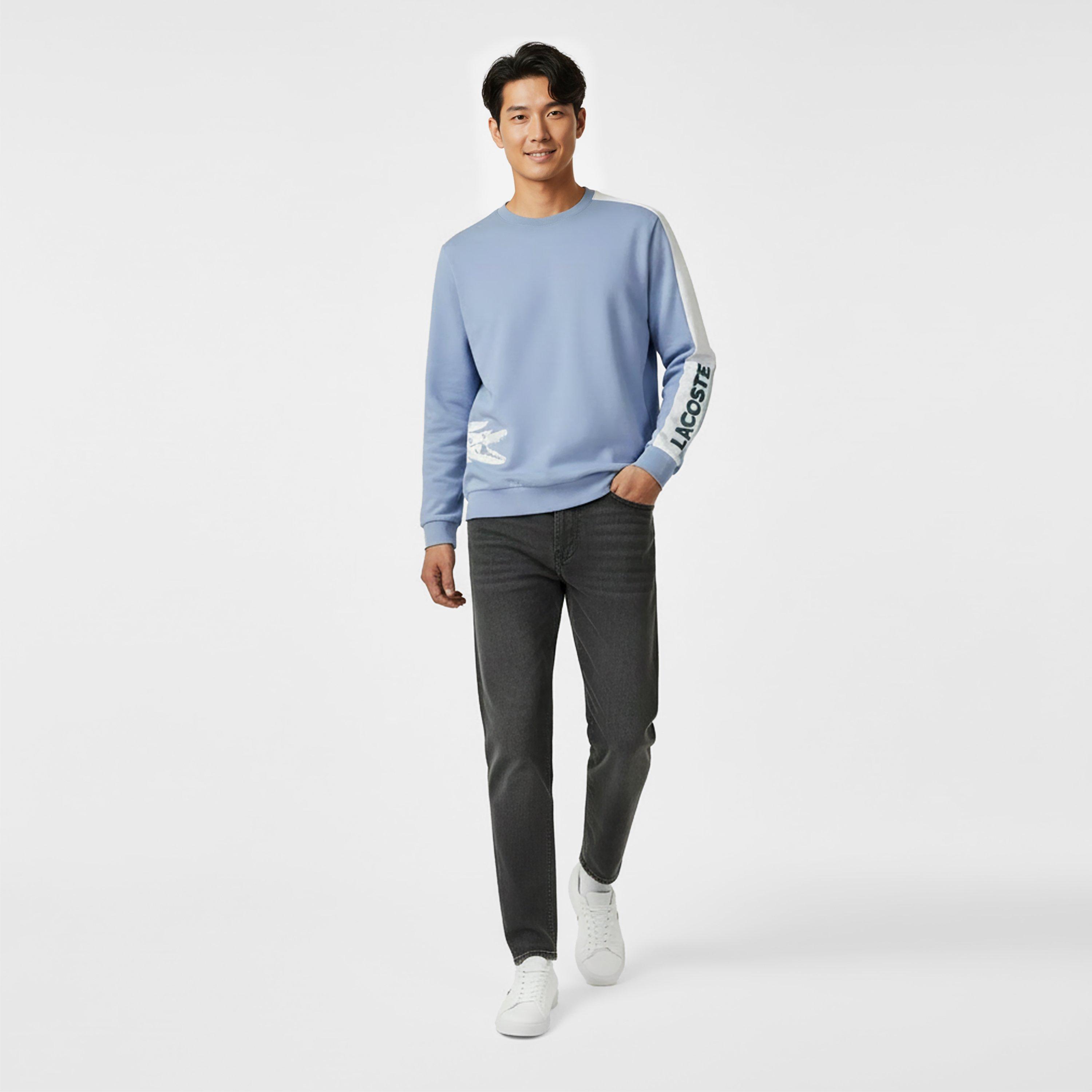 Blue 30Y - Lacoste - Men's Printed Long Sleeve Pyjama Top - 6