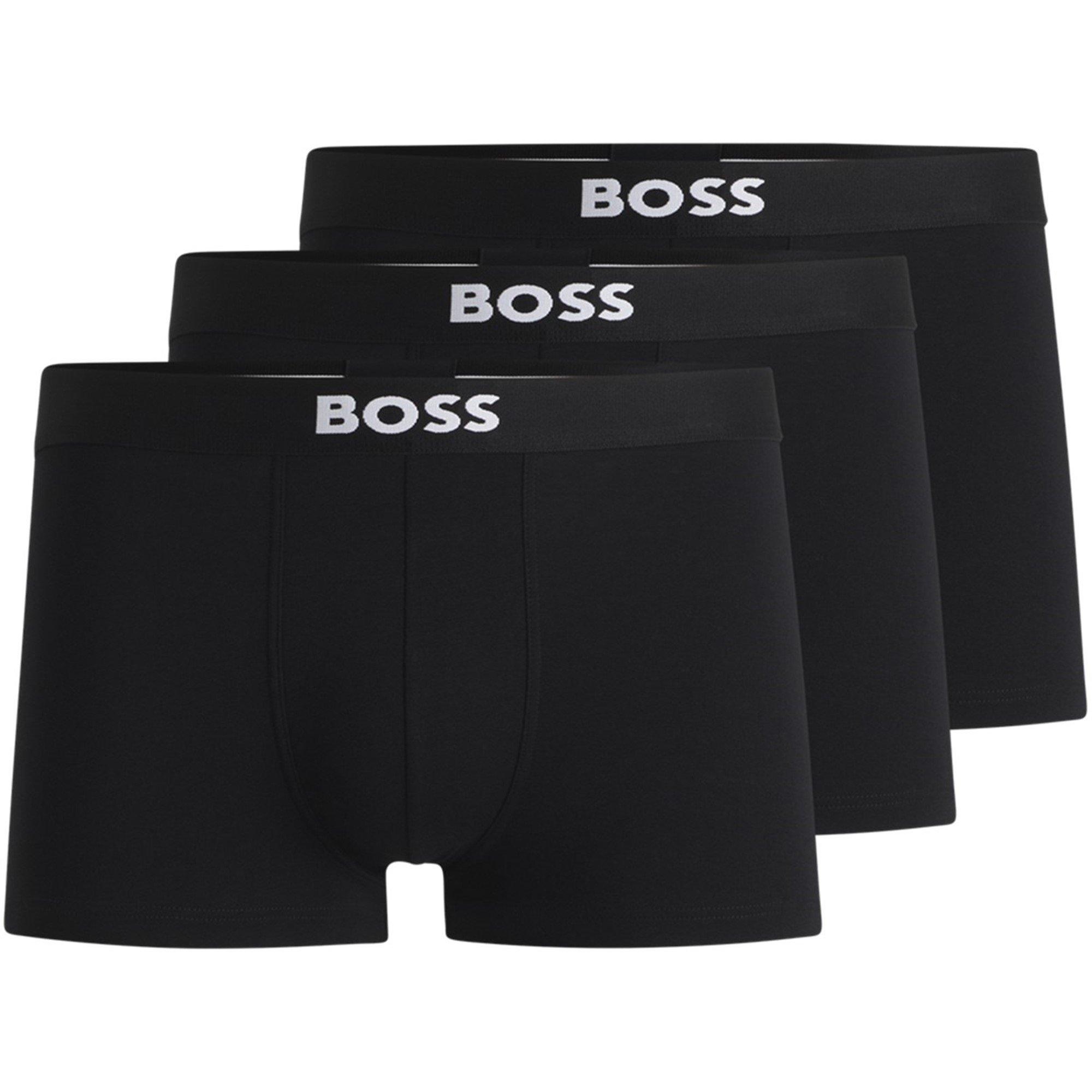 Black 001 - Boss - Mens BOSS Bodywear 3 Pack Boxer Briefs with Logo Waistband